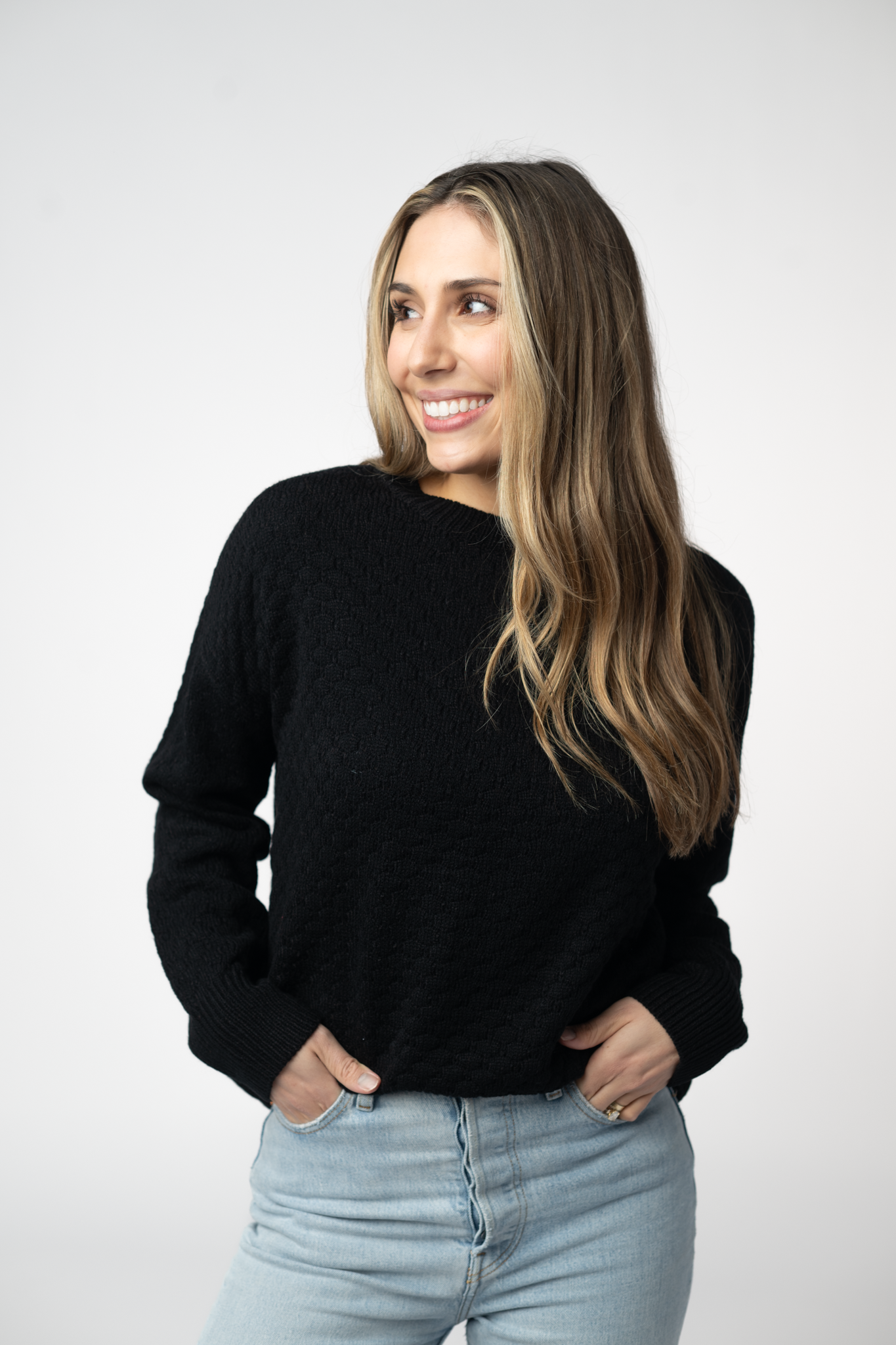 IN STOCK Gianna Pullover Sweater - Black by Michelle Mae