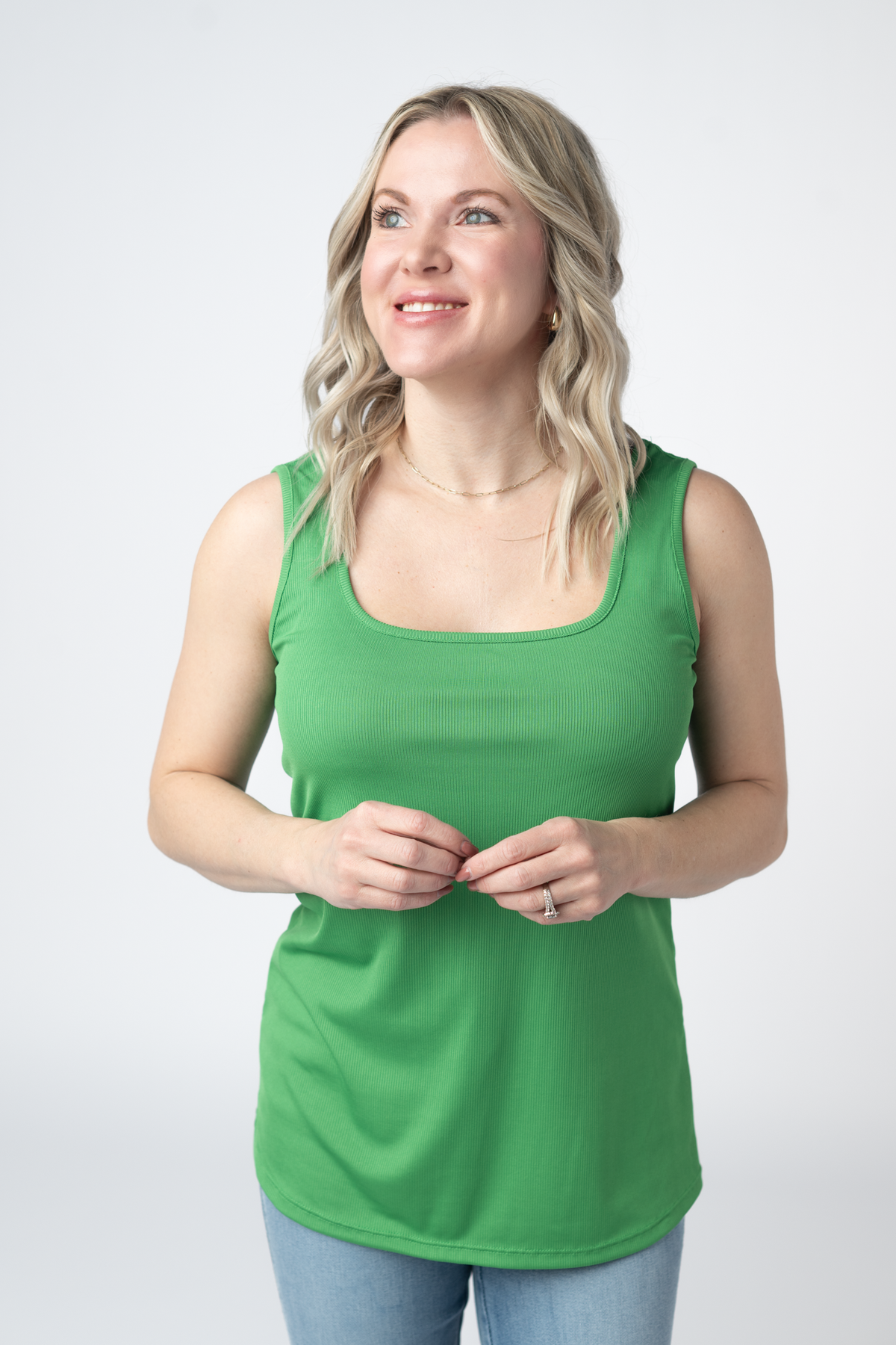 IN STOCK Rachel Ribbed Tank - Kelly Green FINAL SALE by Michelle Mae