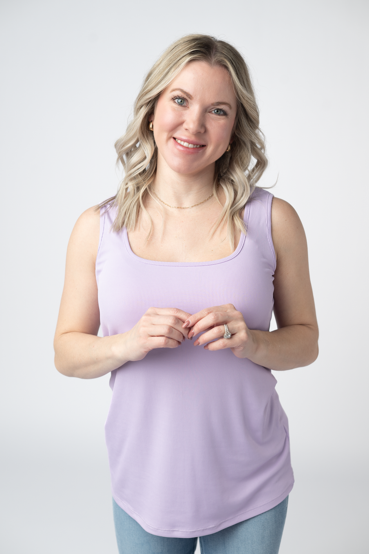 IN STOCK Rachel Ribbed Tank - Lavender FINAL SALE by Michelle Mae