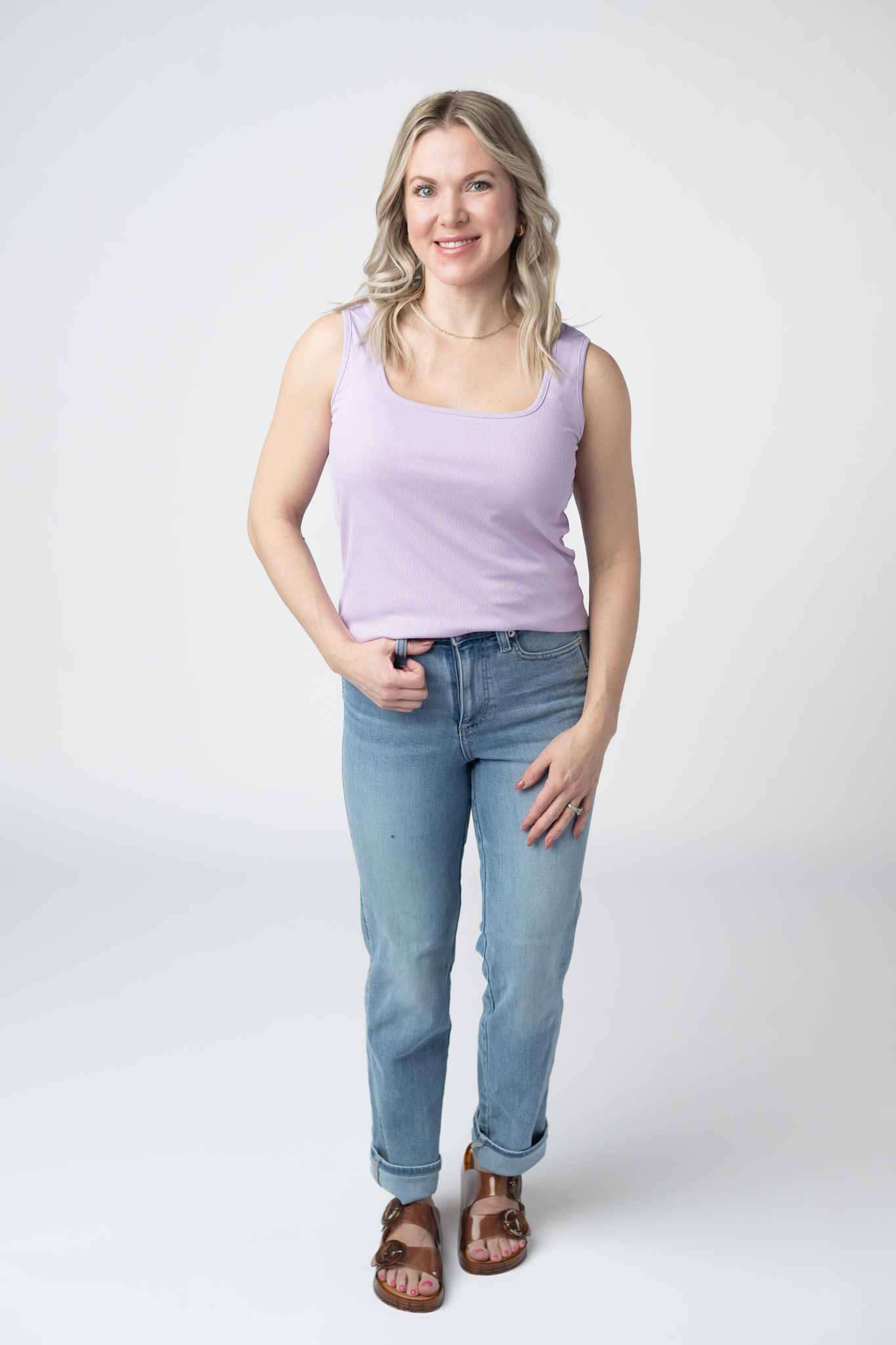 IN STOCK Rachel Ribbed Tank - Lavender FINAL SALE by Michelle Mae