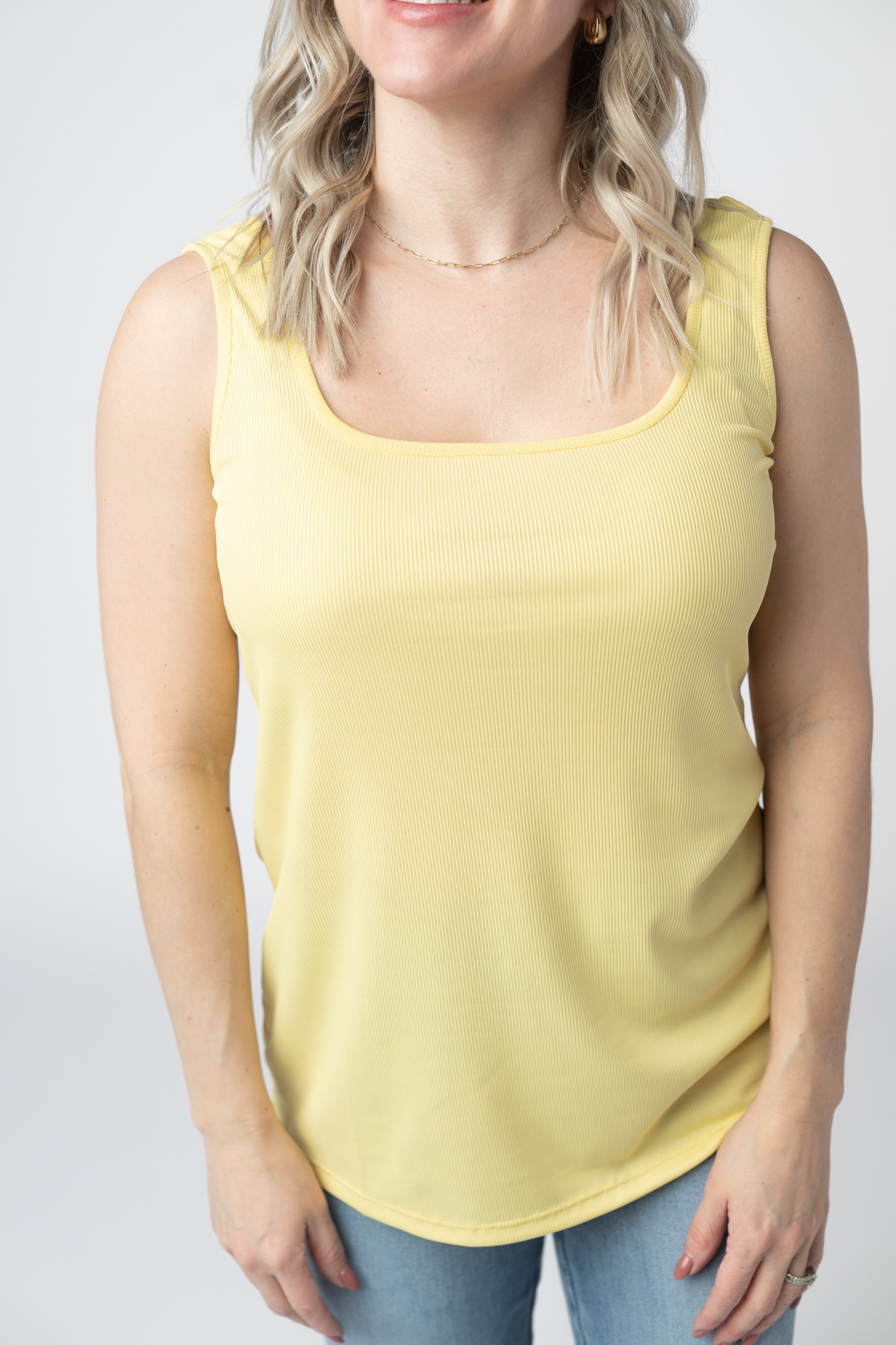 IN STOCK Rachel Ribbed Tank - Yellow FINAL SALE by Michelle Mae