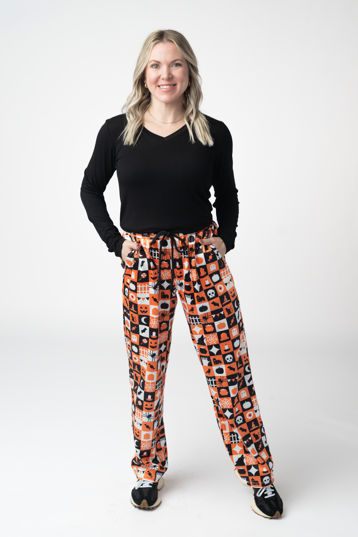 IN STOCK Lounge Pants - Trick-Or-Treat Checkered by Michelle Mae