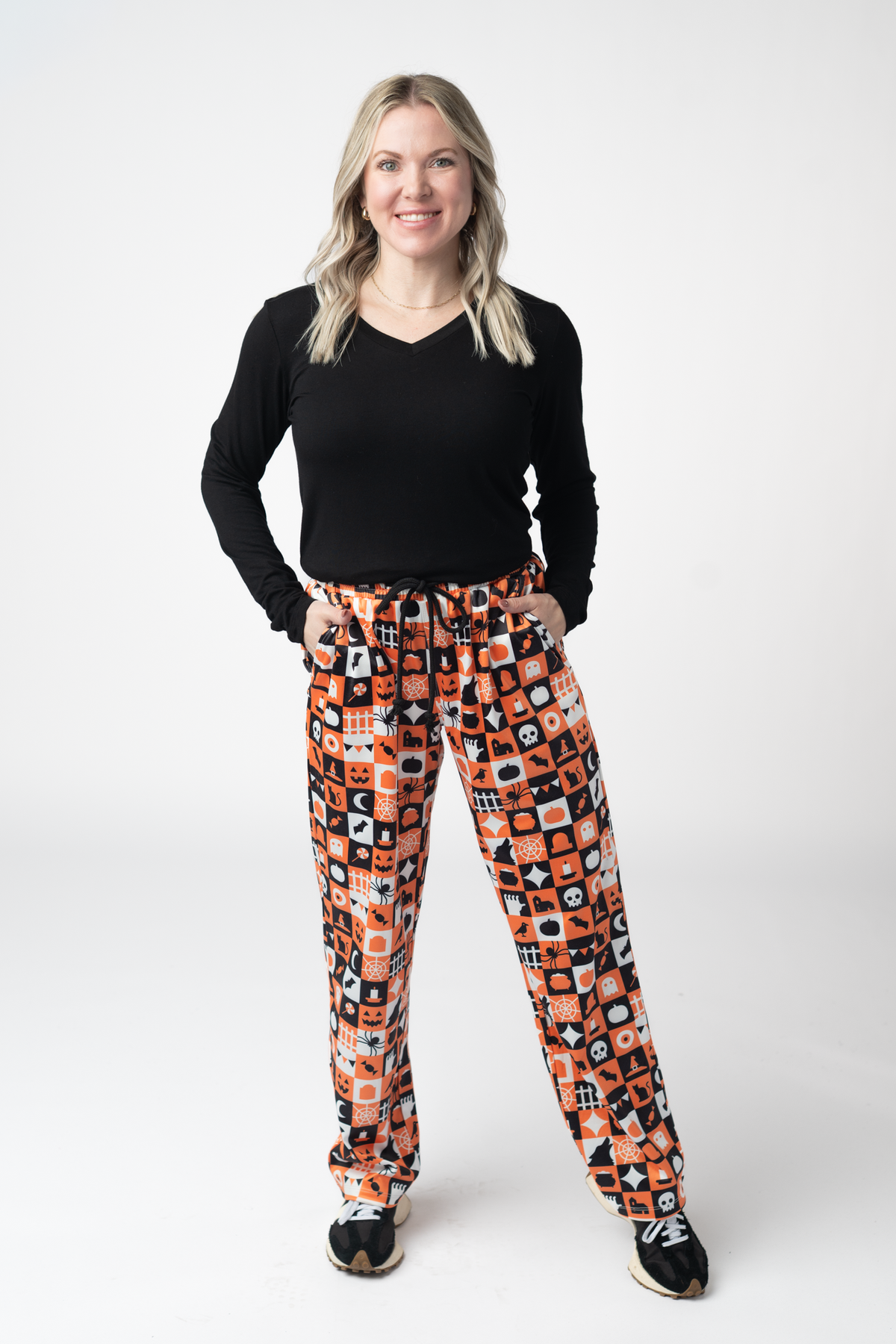 IN STOCK Lounge Pants - Trick-Or-Treat Checkered by Michelle Mae