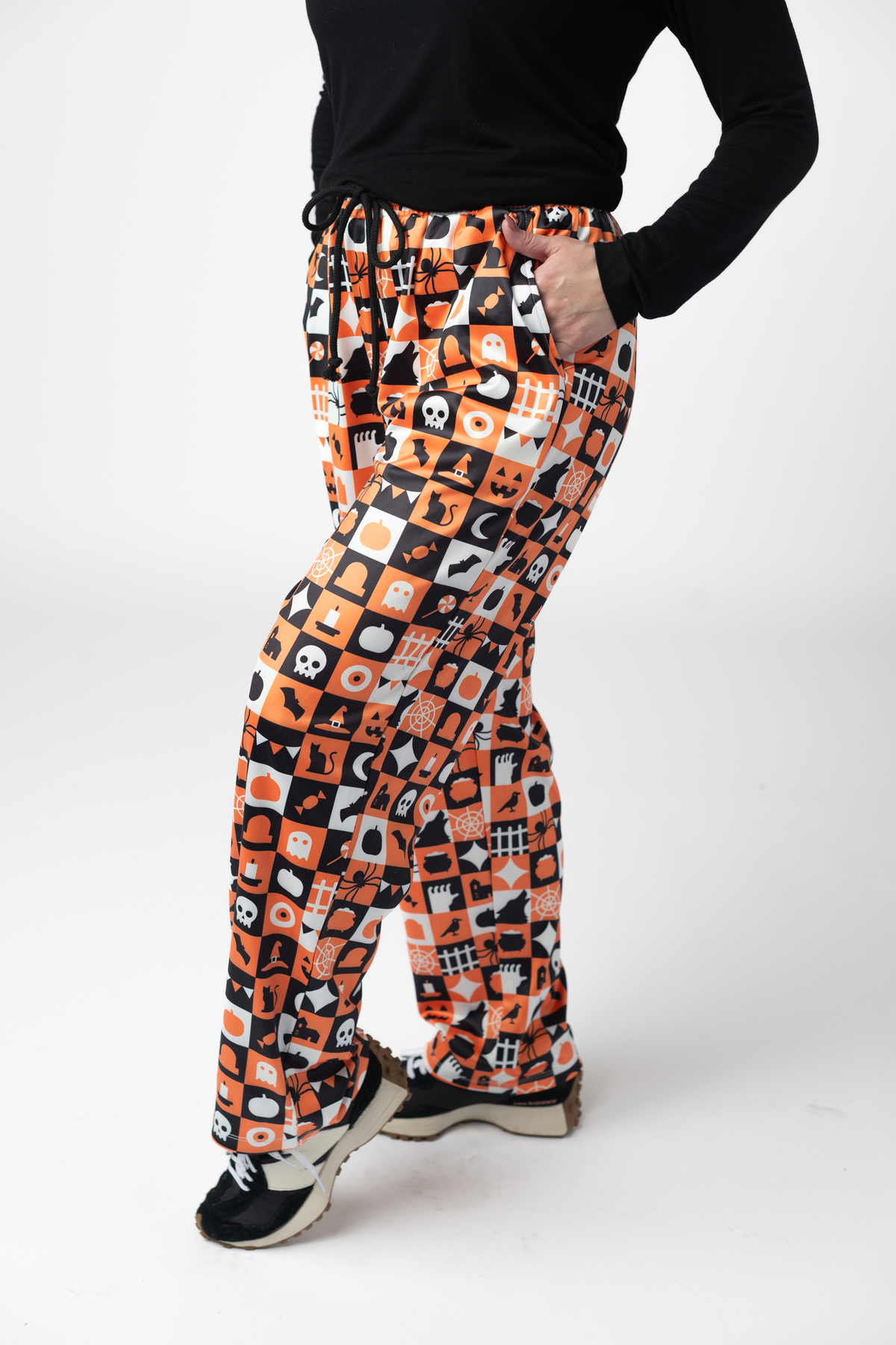 IN STOCK Lounge Pants - Trick-Or-Treat Checkered by Michelle Mae
