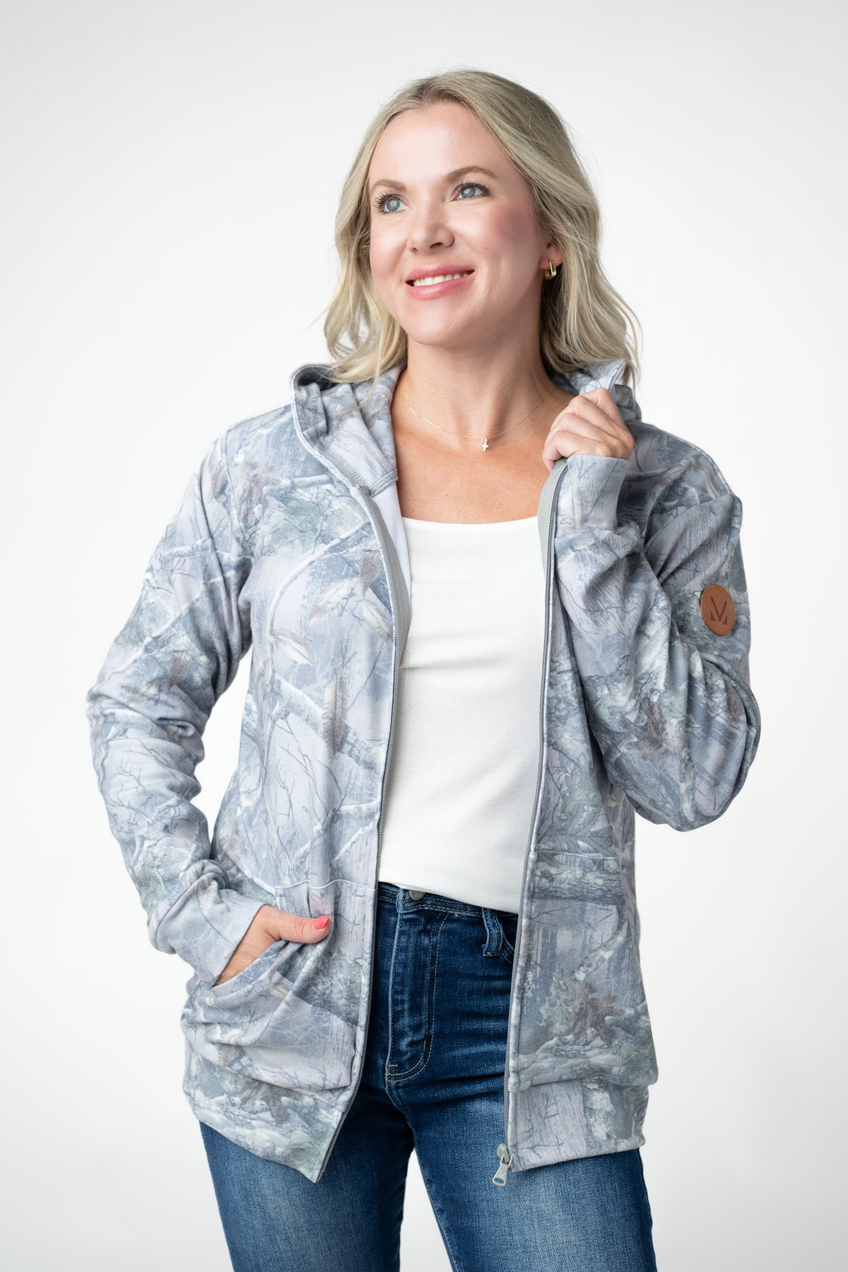 Full Zip Camo Hoodie With Triple Stretch Fabric For Tactical Hunts of Good Bargains