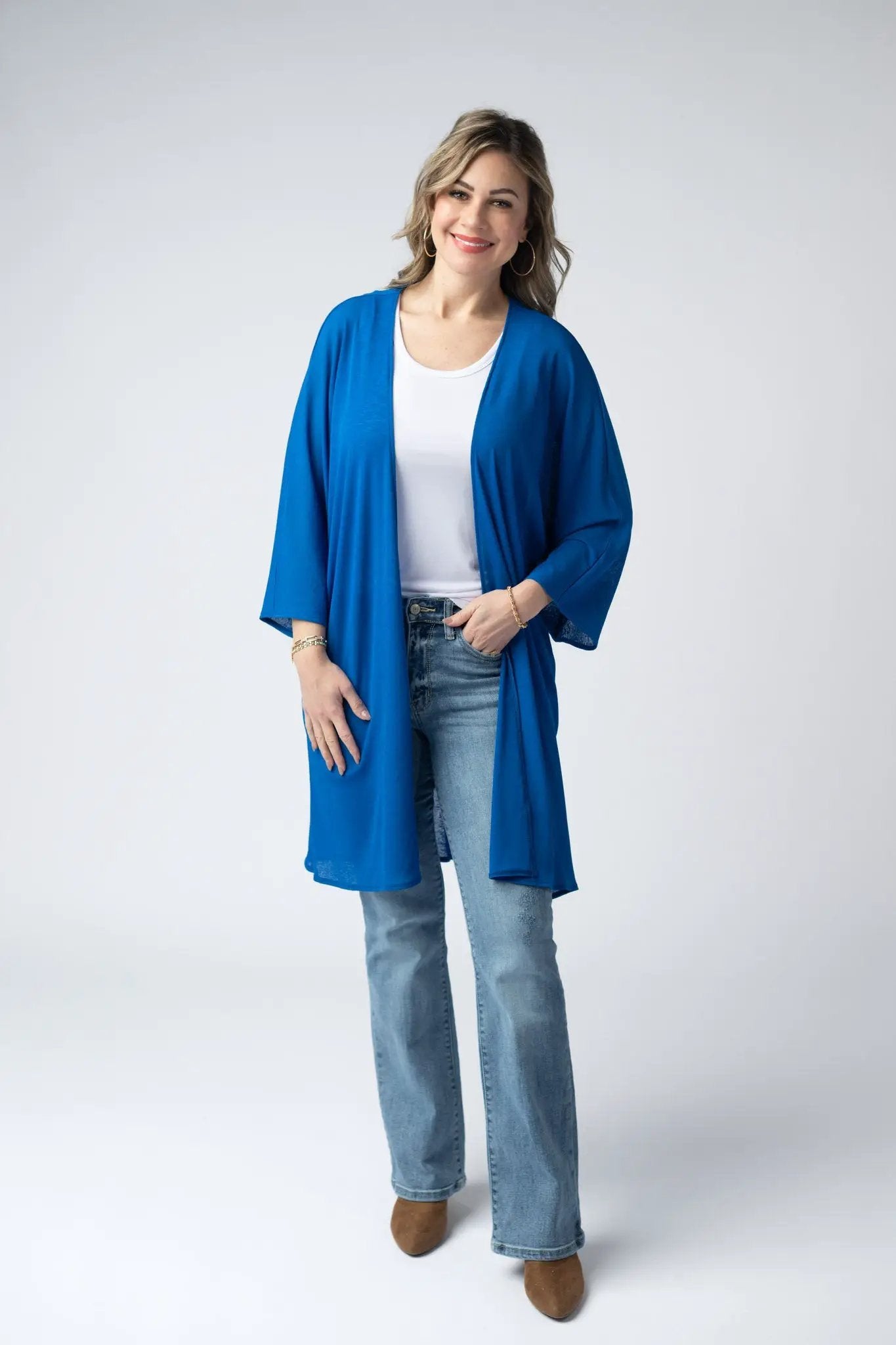 IN STOCK Ellie Cover-Up Kimono - Blue FINAL SALE by Michelle Mae