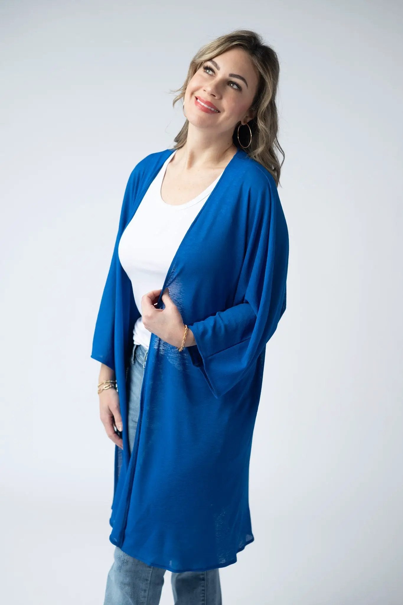 IN STOCK Ellie Cover-Up Kimono - Blue FINAL SALE by Michelle Mae