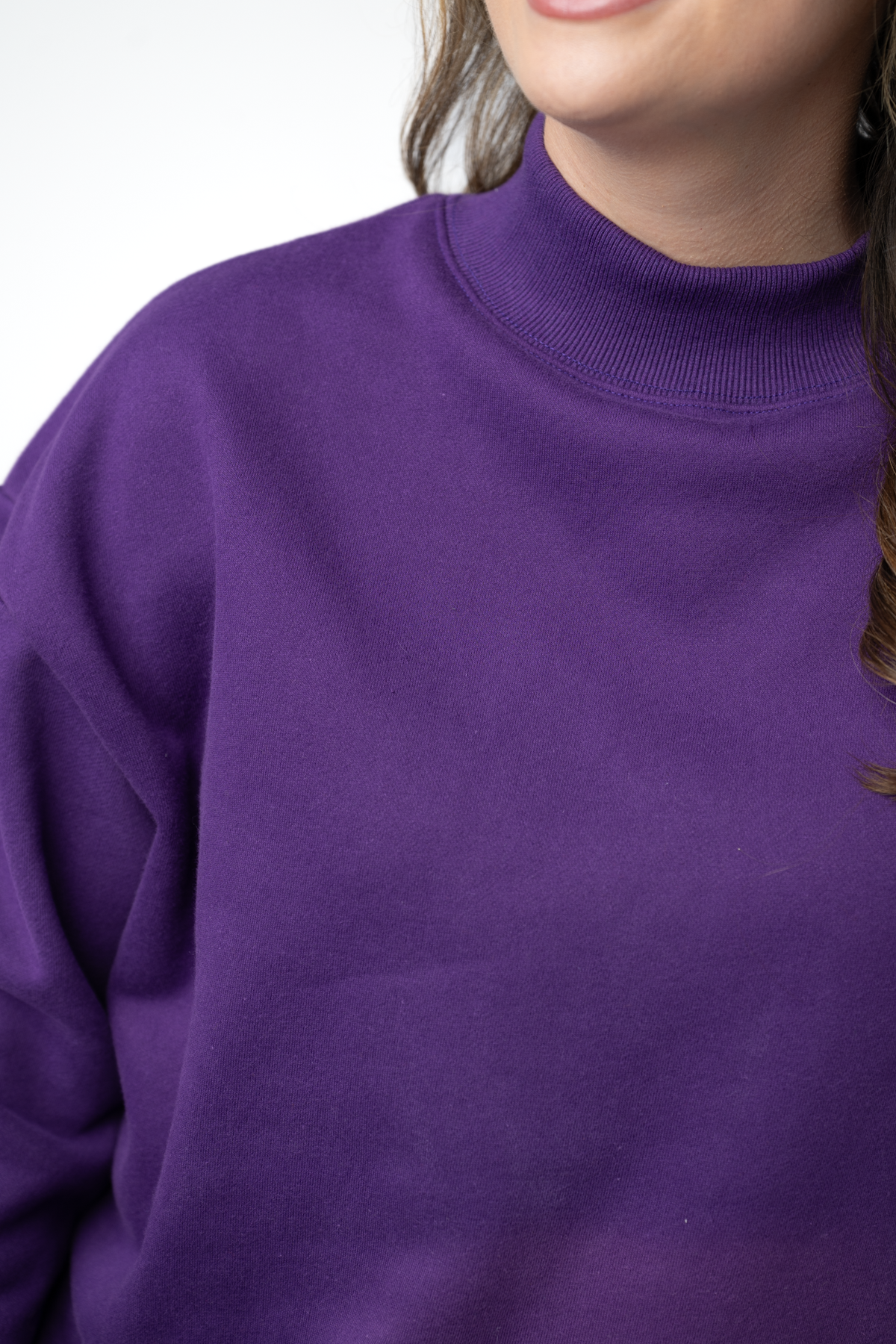 IN STOCK Marley Mock Neck Sweatshirt - Purple by Michelle Mae