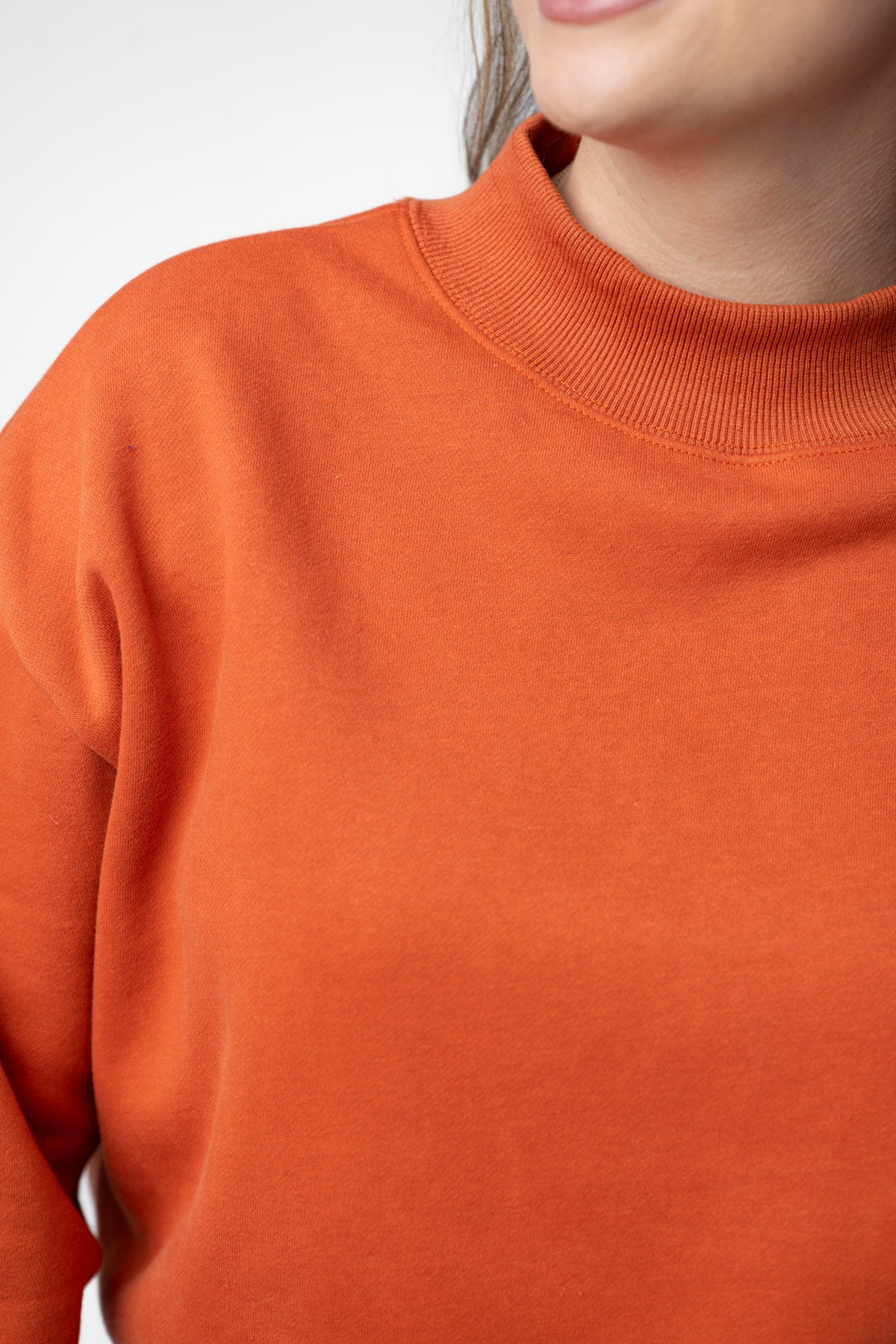IN STOCK Marley Mock Neck Sweatshirt - Pumpkin by Michelle Mae