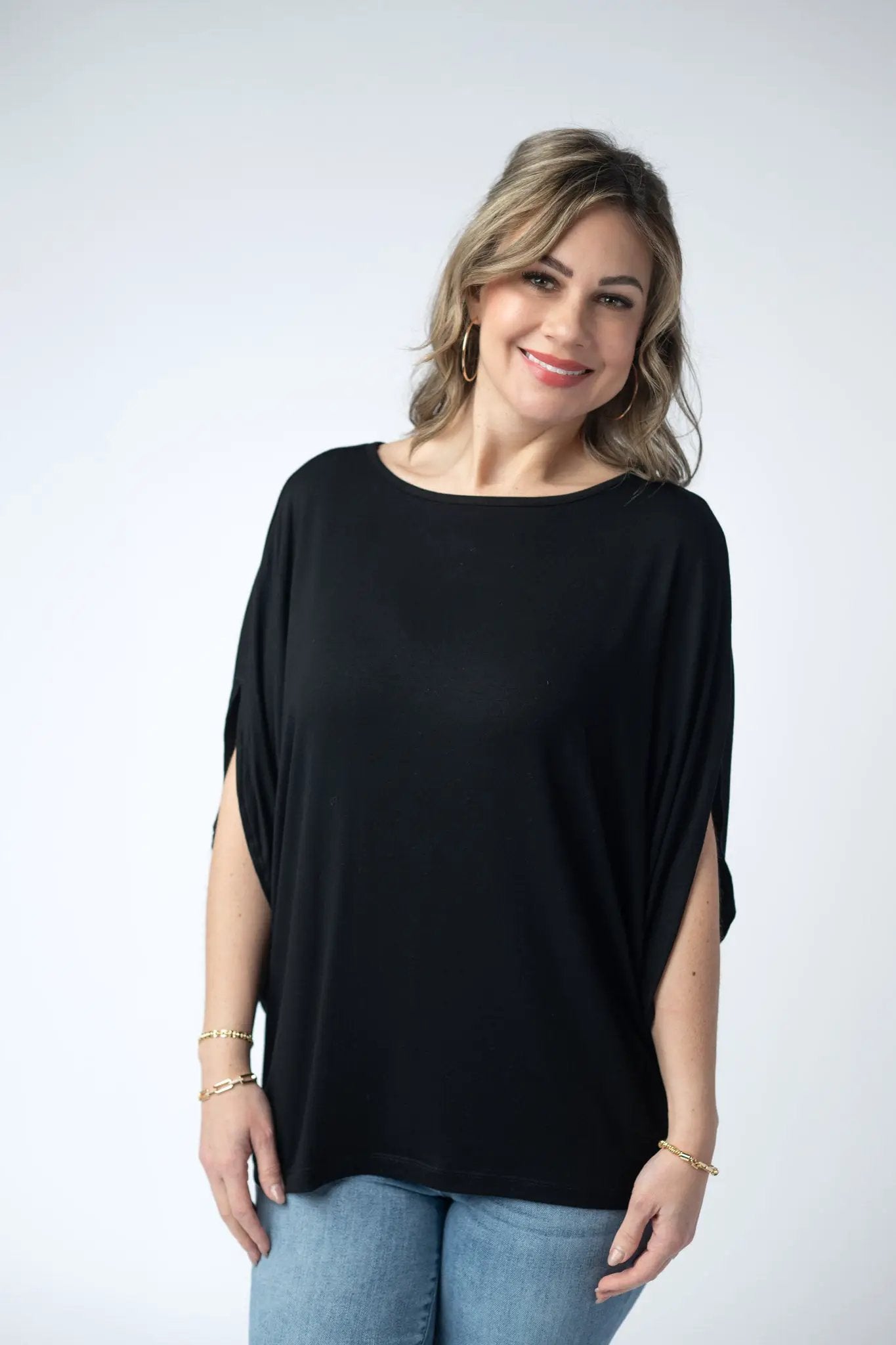 IN STOCK Darcy Dolman Top - Black by Michelle Mae