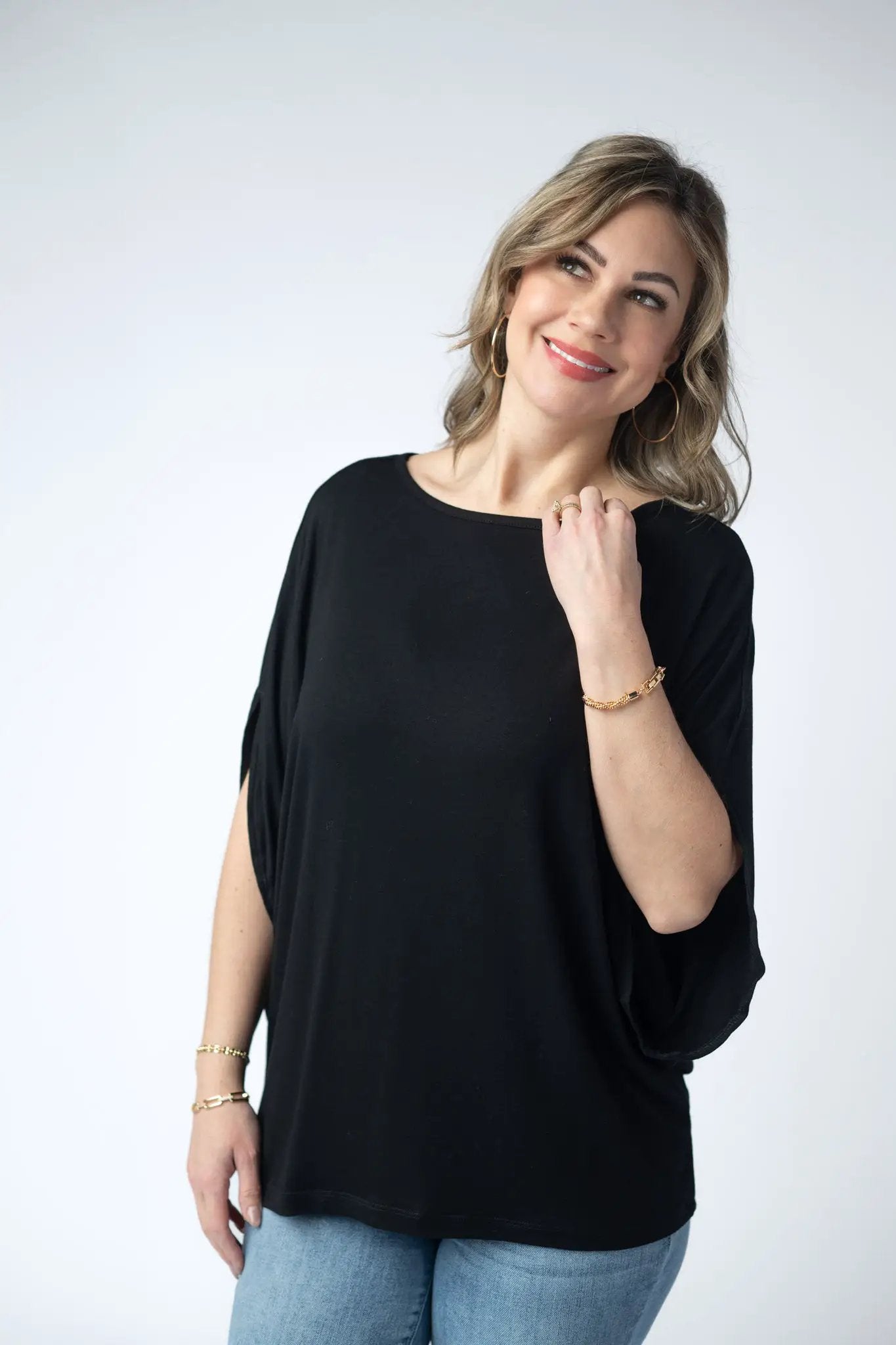 IN STOCK Darcy Dolman Top - Black by Michelle Mae