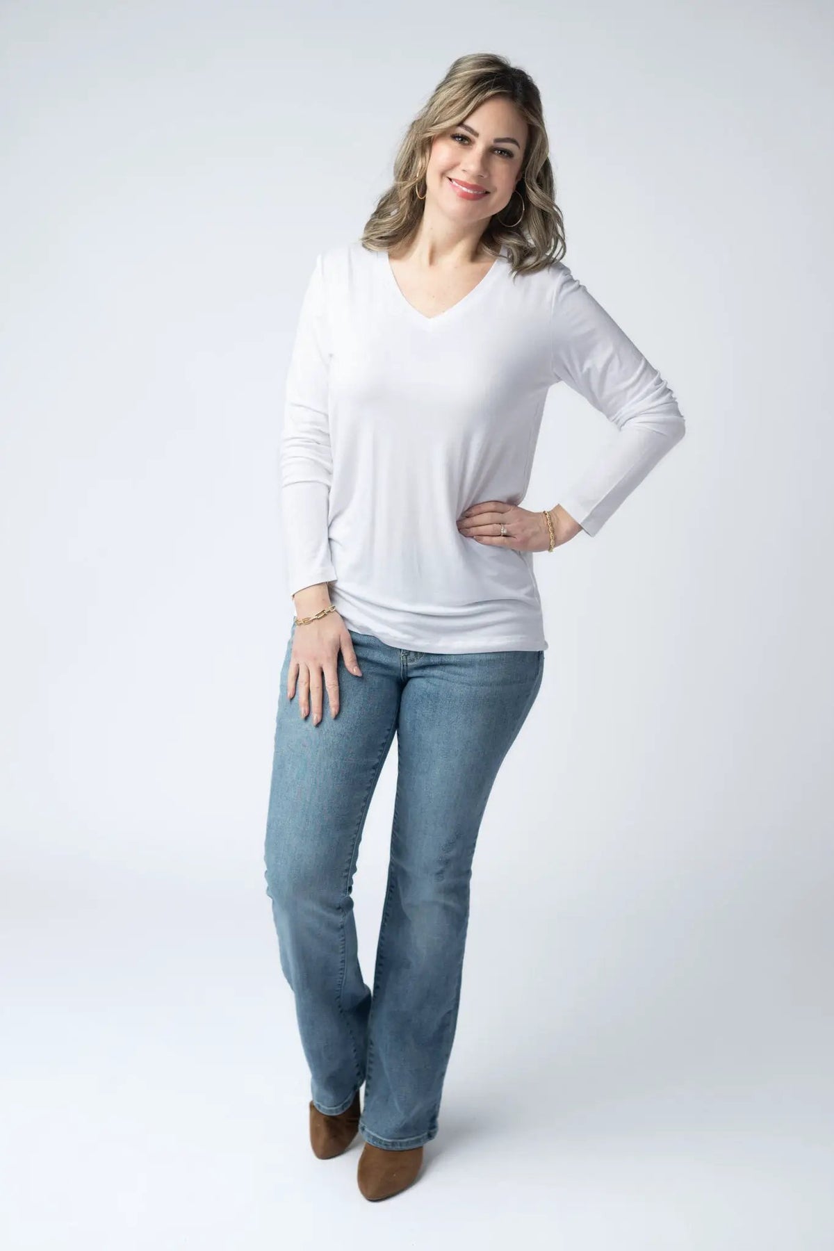 IN STOCK Larissa Long Sleeve - White by Michelle Mae