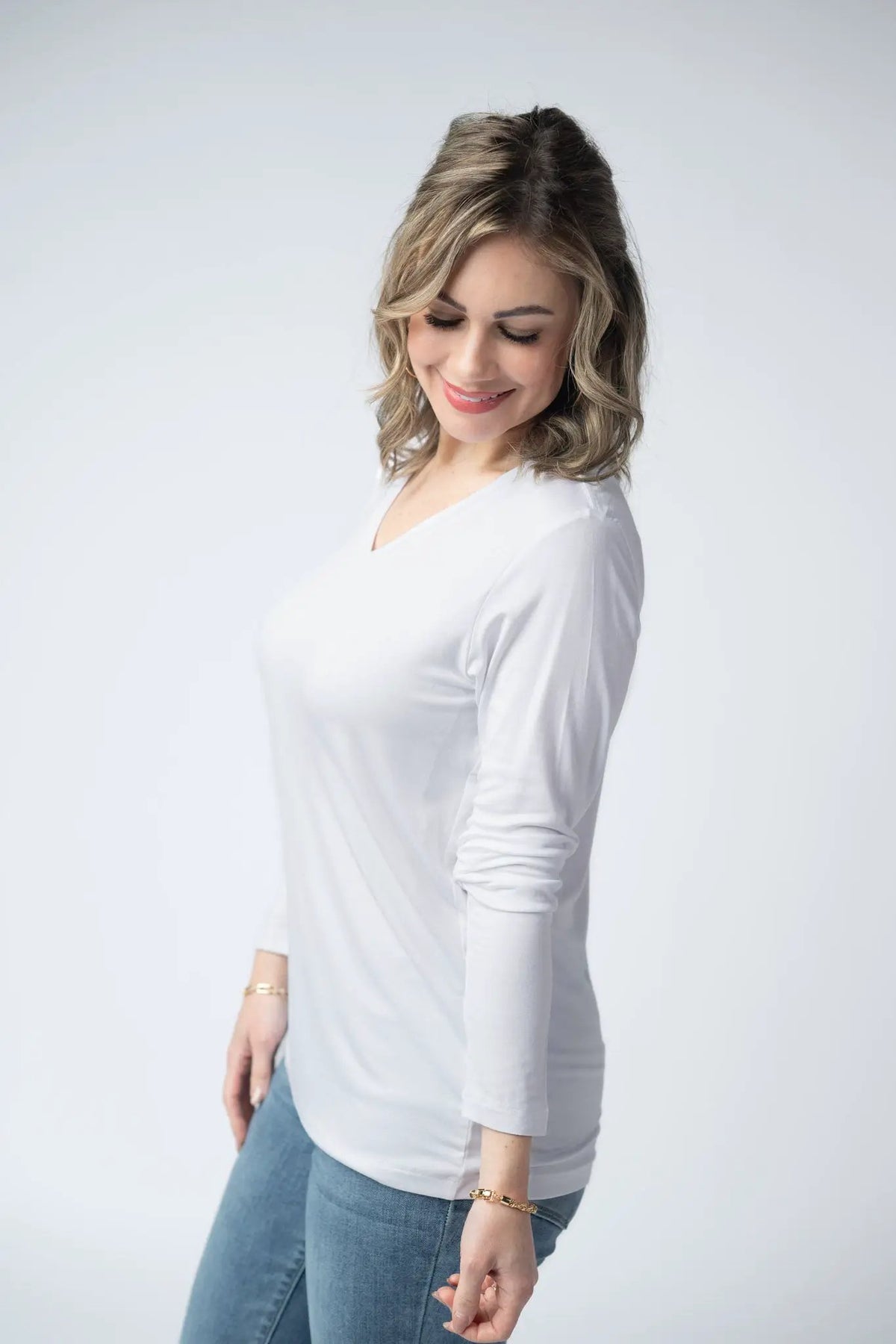 IN STOCK Larissa Long Sleeve - White by Michelle Mae