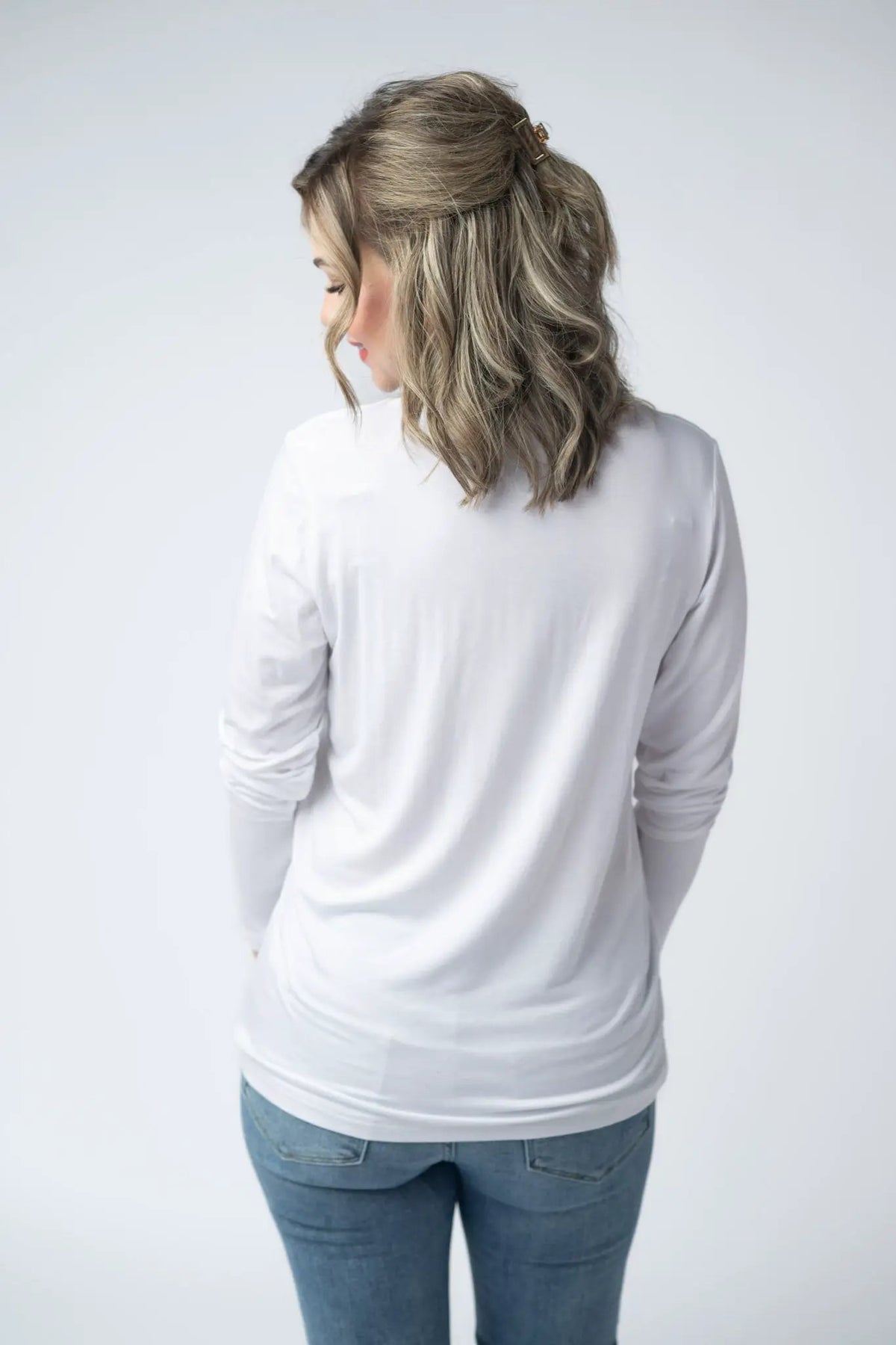 IN STOCK Larissa Long Sleeve - White by Michelle Mae
