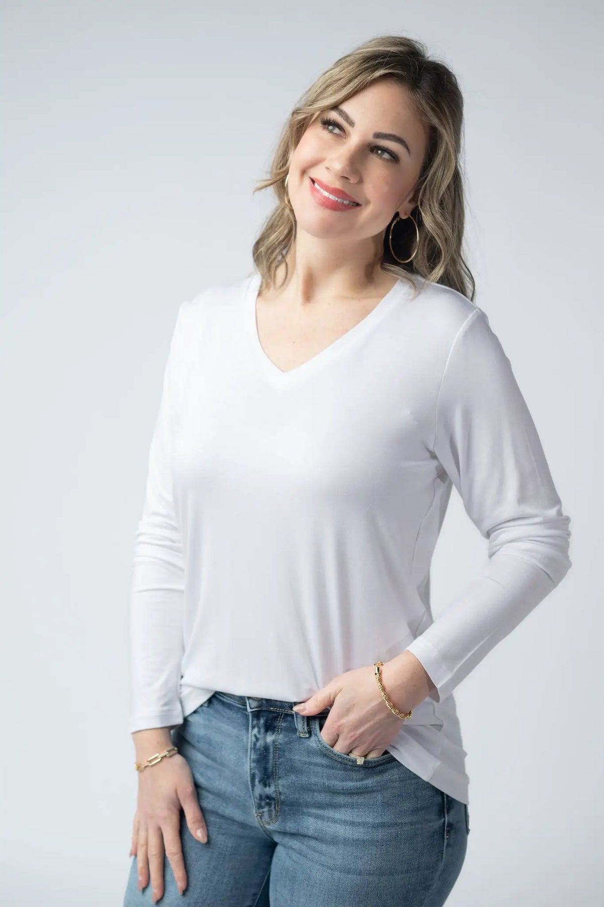 IN STOCK Larissa Long Sleeve - White by Michelle Mae