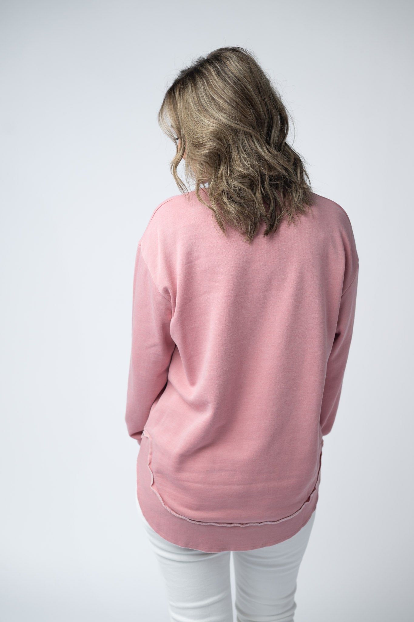 Amen Vintage Wash Pullover in Dusty Pink
