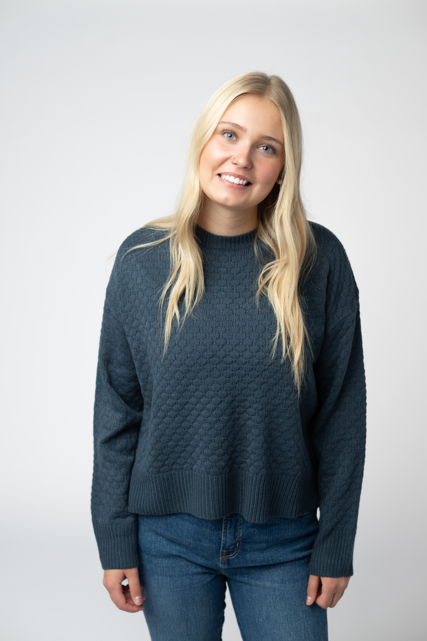 IN STOCK Gianna Pullover Sweater - Teal by Michelle Mae
