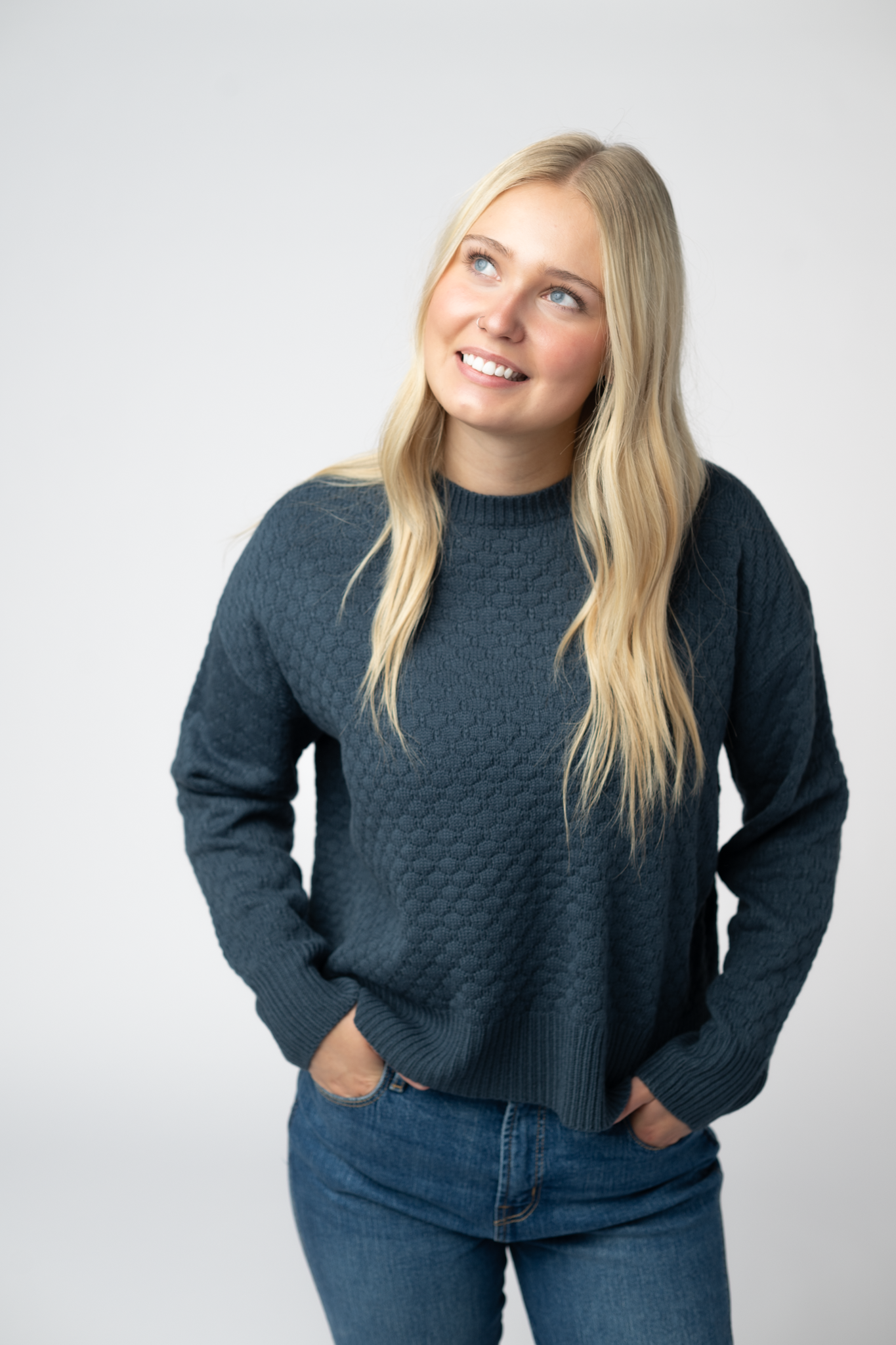 IN STOCK Gianna Pullover Sweater - Teal by Michelle Mae