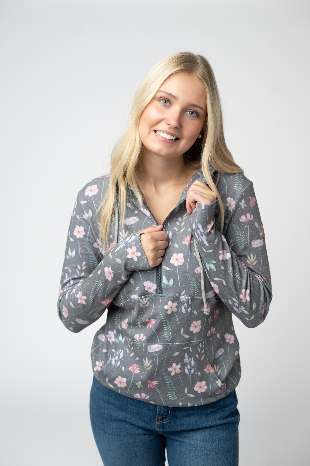 IN STOCK HalfZip Hoodie - Wildflower Meadow by Michelle Mae