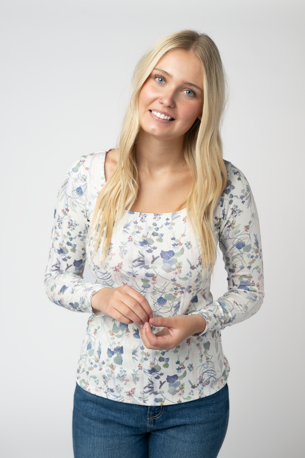 IN STOCK Alyssa Long Sleeve Top - Olive Meadow by Michelle Mae