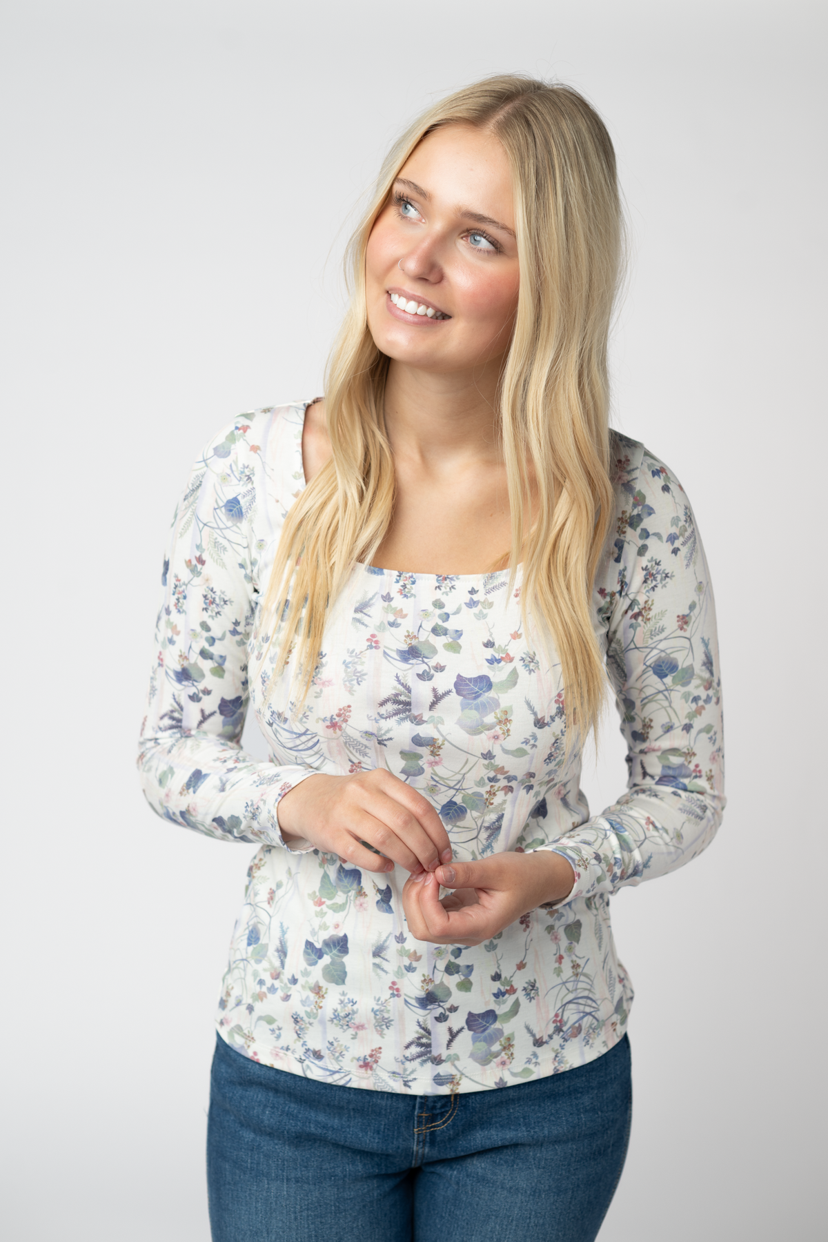 IN STOCK Alyssa Long Sleeve Top - Olive Meadow by Michelle Mae
