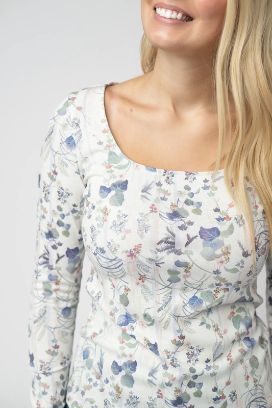 Alyssa Long Sleeve Top - Olive Meadow by Michelle Mae