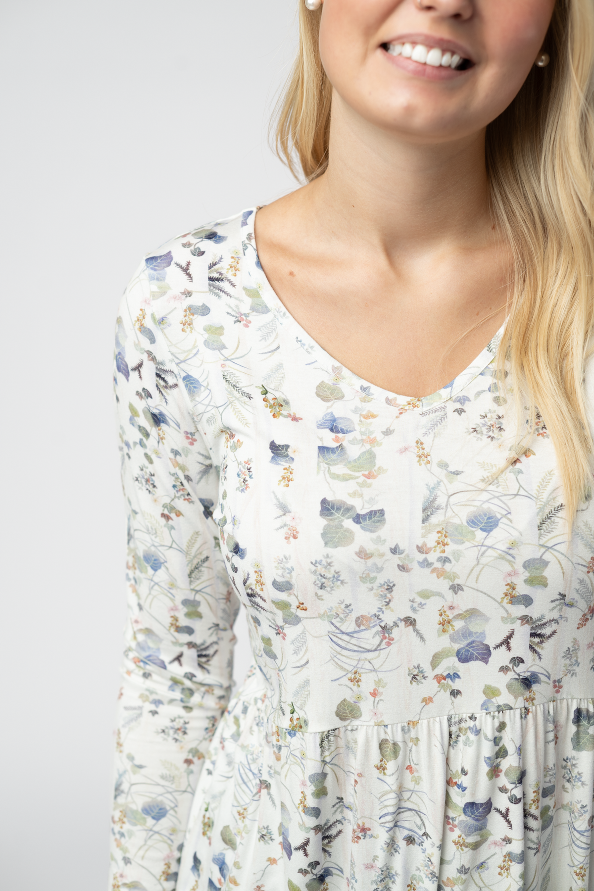 IN STOCK Long Sleeve Sarah Ruffle Top - Olive Meadow by Michelle Mae