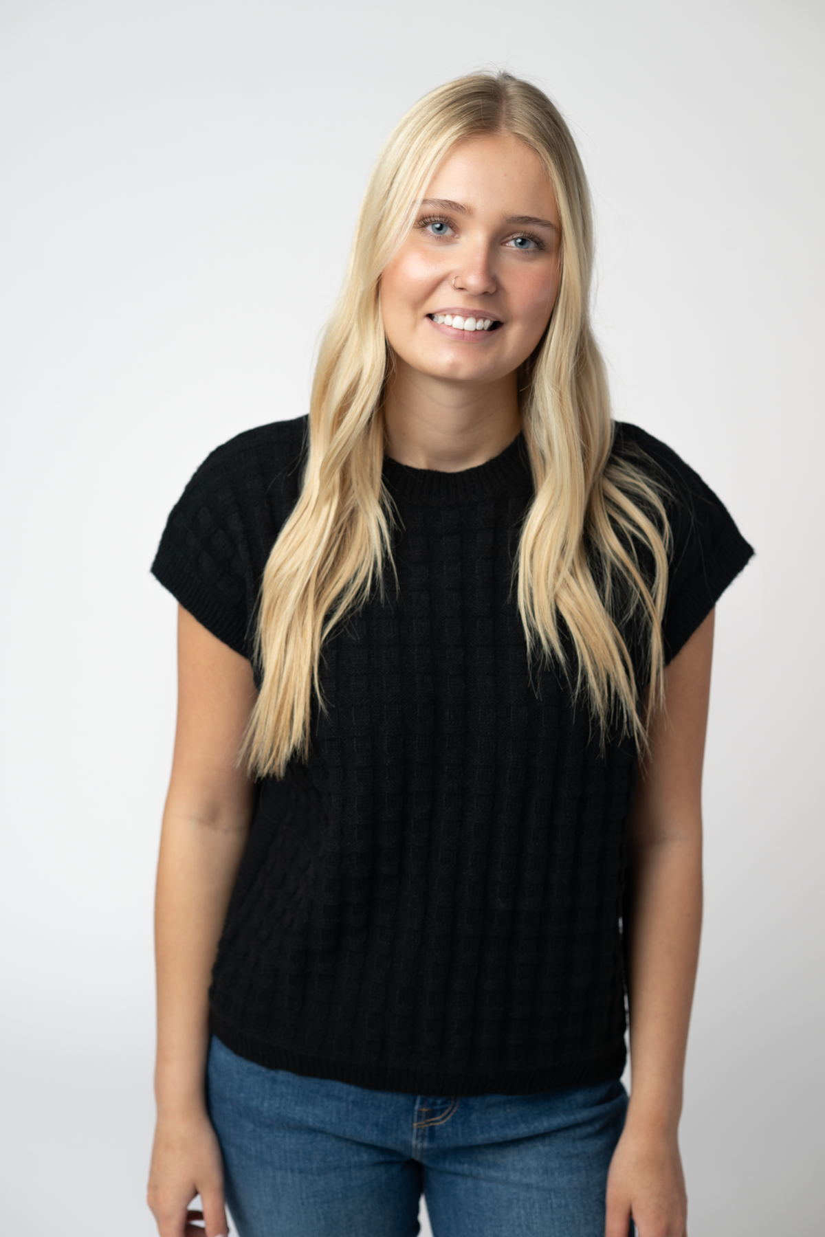 IN STOCK Kelly Knitted Top - Black by Michelle Mae