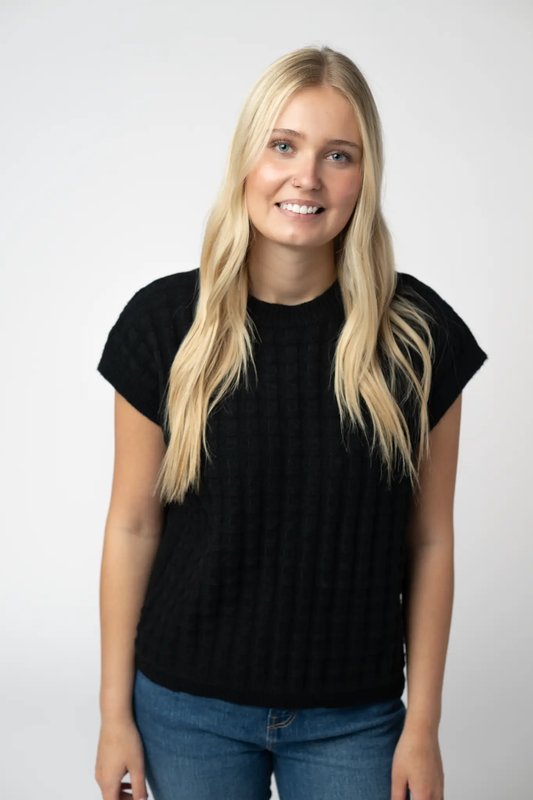 Kelly Knitted Top - Black by Michelle Mae