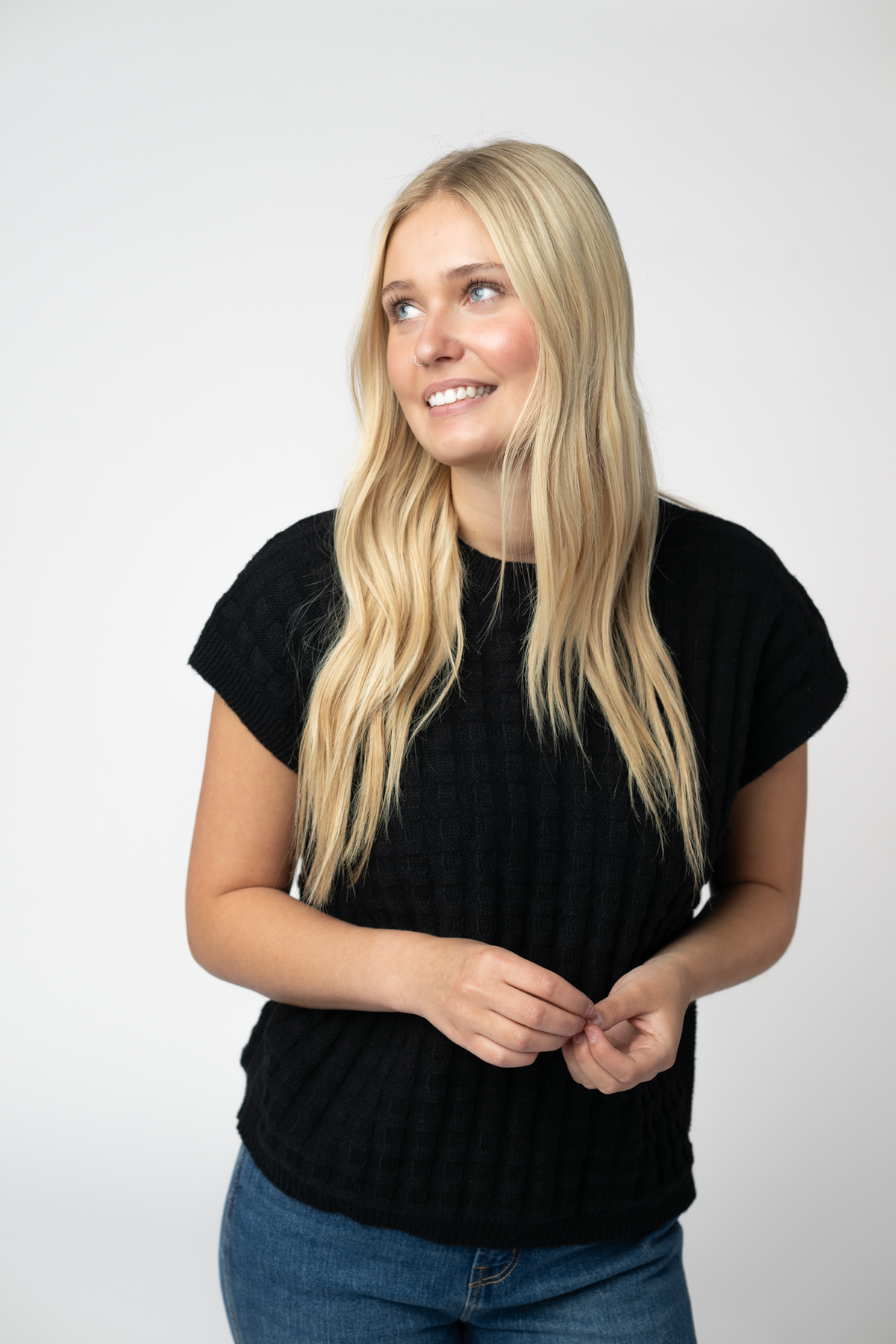 IN STOCK Kelly Knitted Top - Black by Michelle Mae