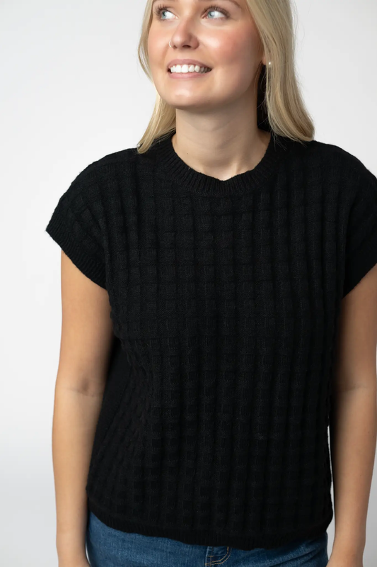 Kelly Knitted Top - Black by Michelle Mae