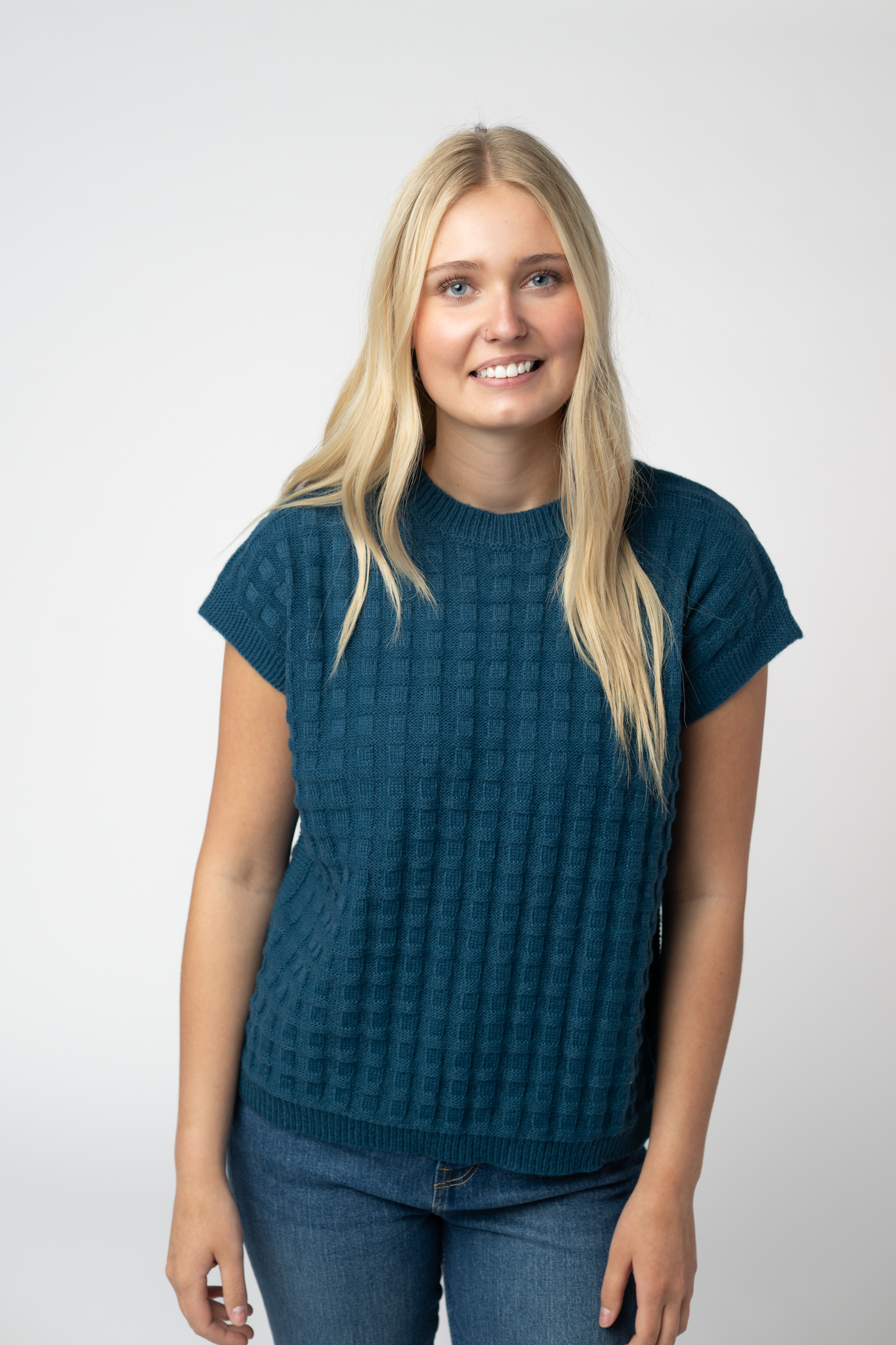 IN STOCK Kelly Knitted Top - Teal by Michelle Mae