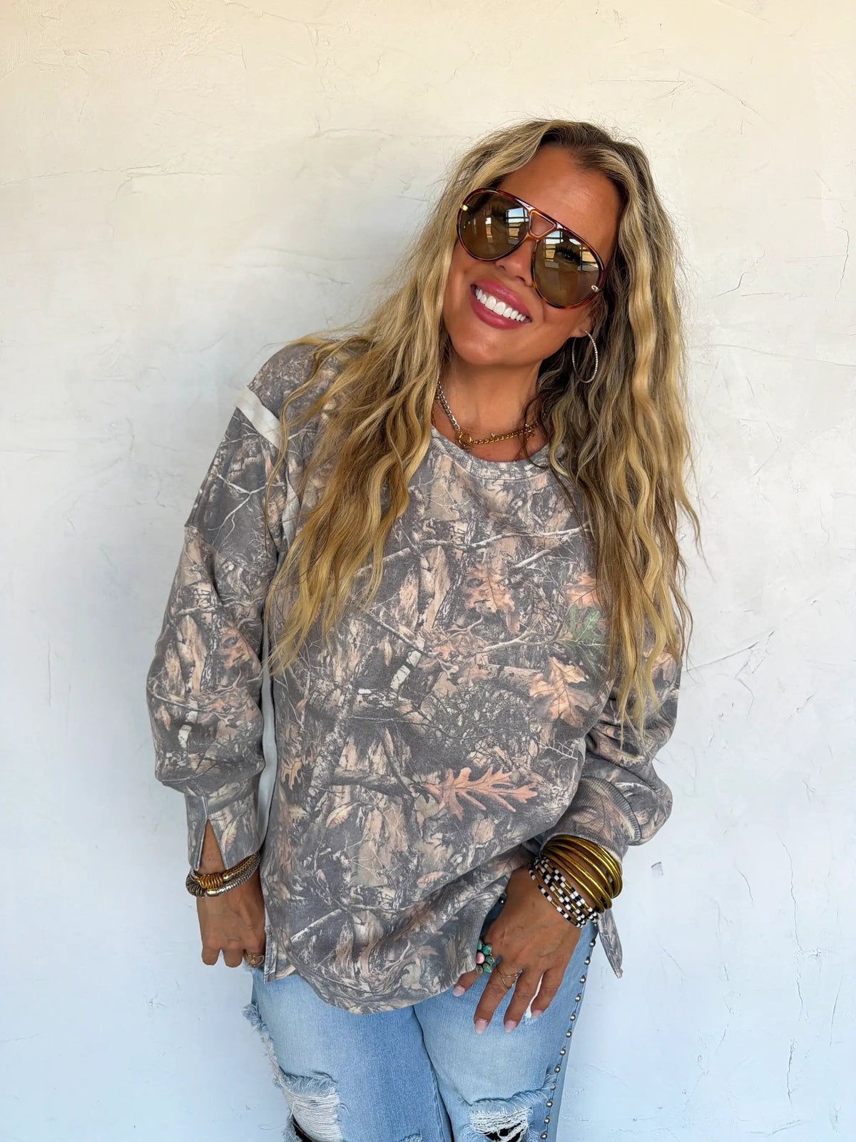 PREORDER- WANDER CAMO CLASSIC CREW PULLOVER by BLAKELEY