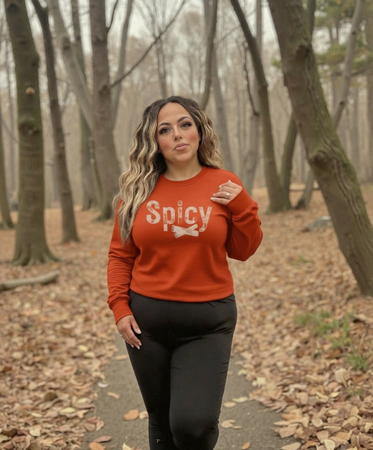 Spicy Cinnamon Cozy Core Fleece Crewneck Unisex Sweatshirt