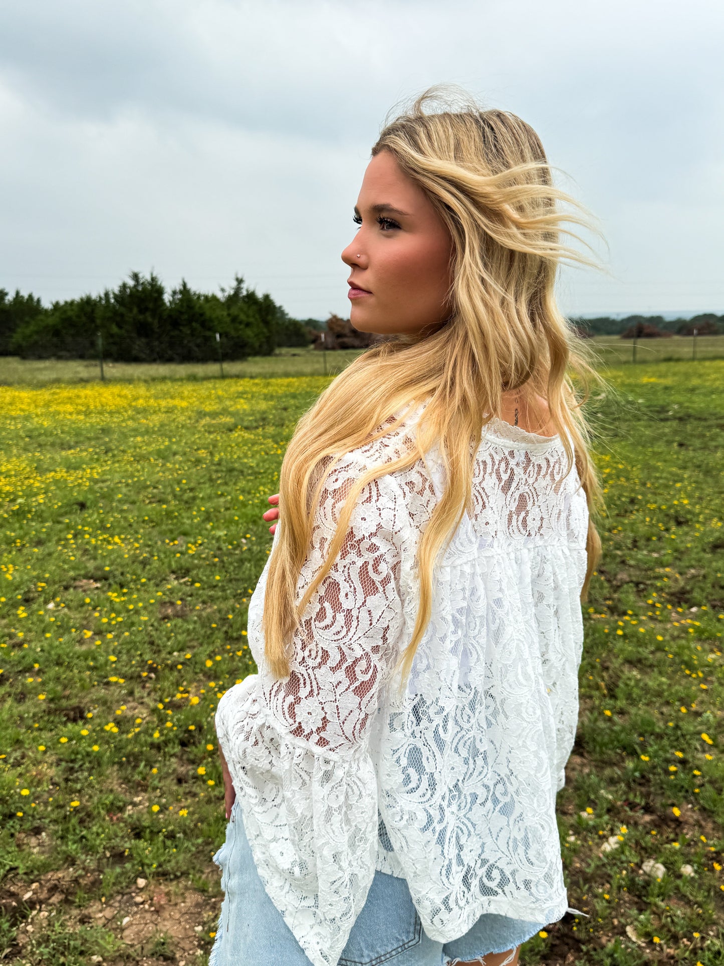 PREORDER- SWEET MAGNOLIA LACE TOP