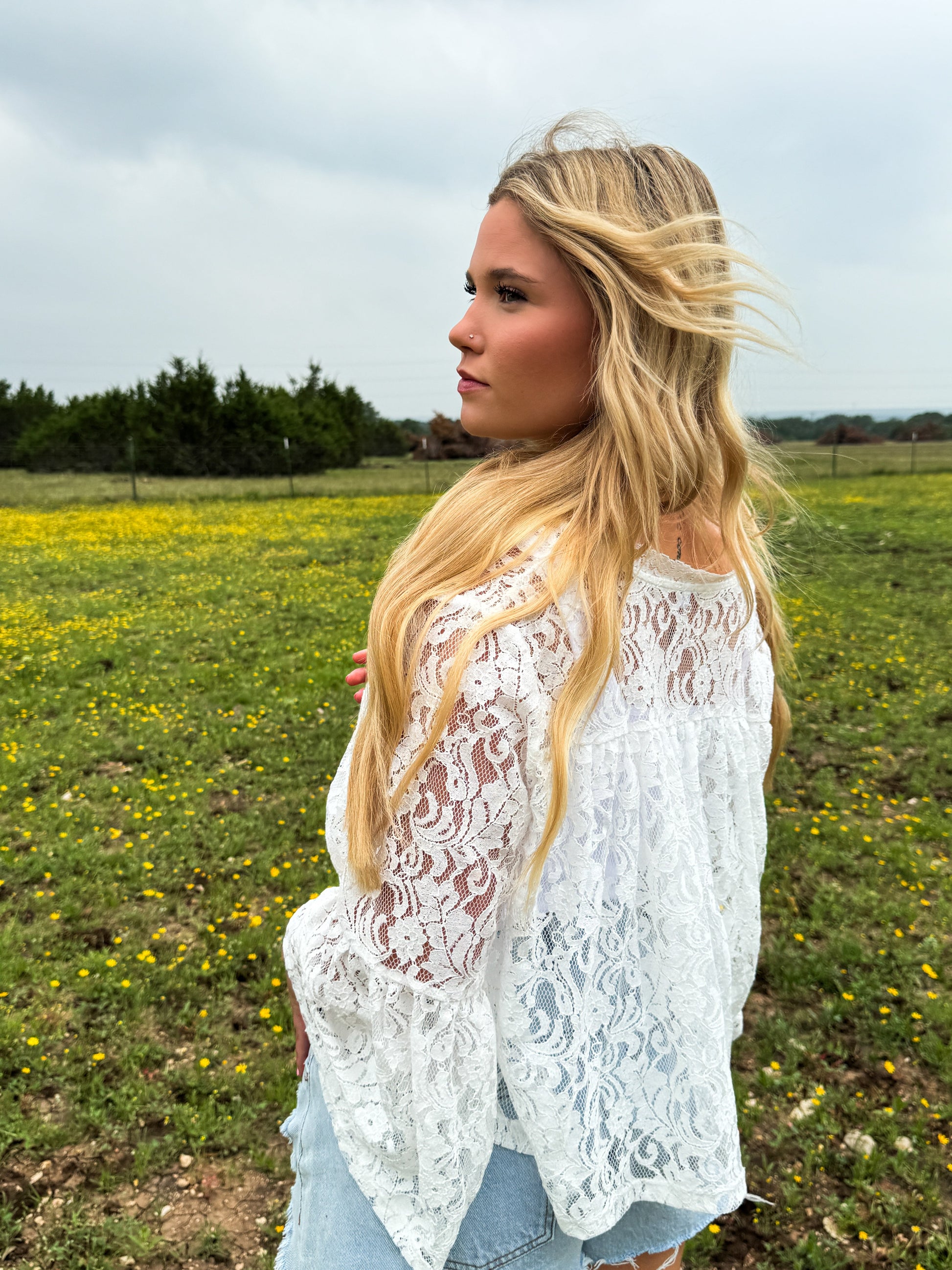 PREORDER- SWEET MAGNOLIA LACE TOP