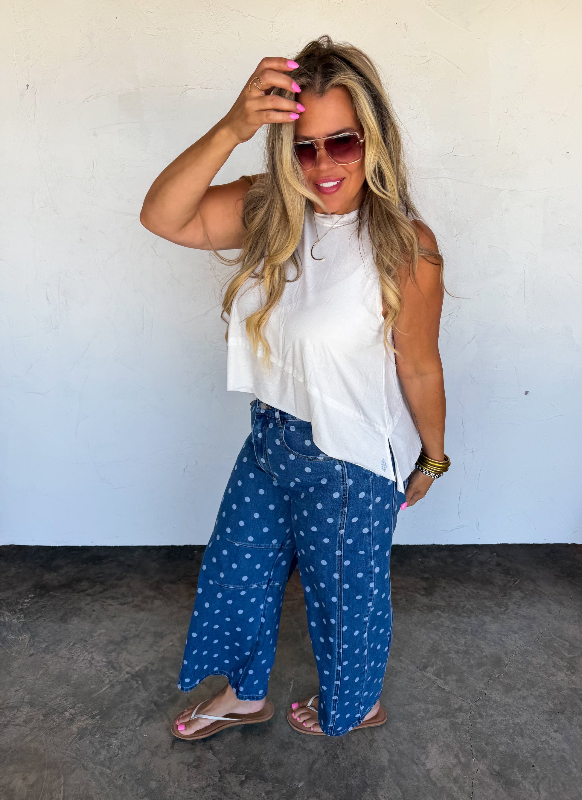 Blakeley Darling Dot Barrel Jeans - Preorder by Blakeley