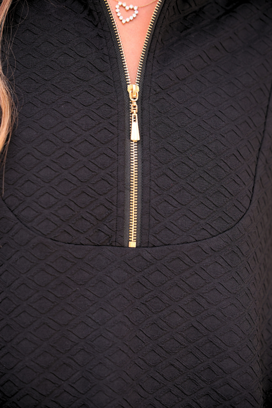 PREORDER- Ezra Textured Zipper Dress- Black by Jess Lea