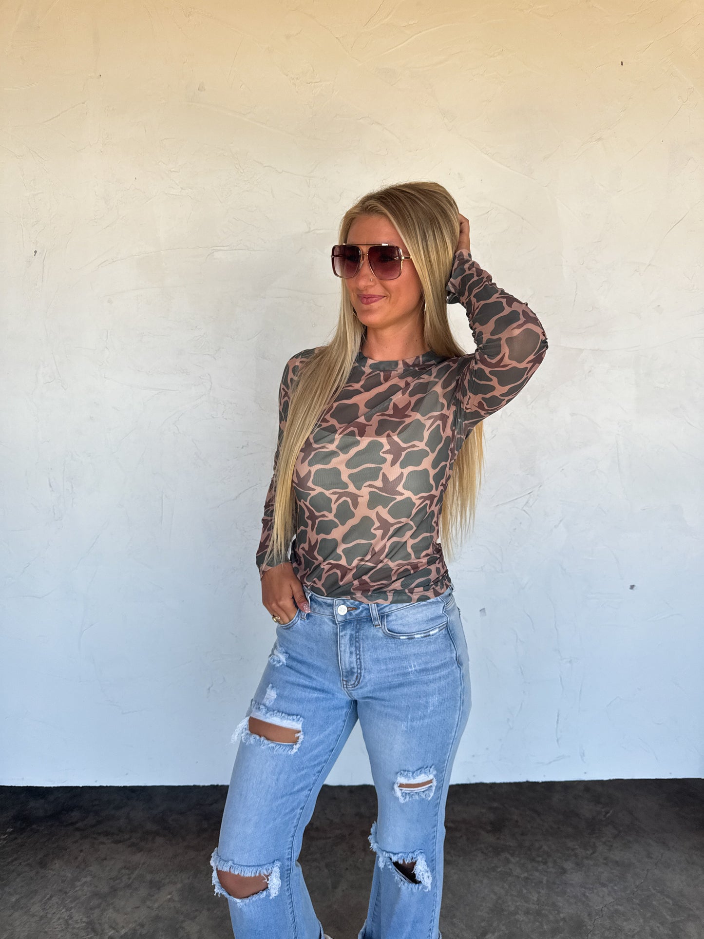 HUNTING DRESS IT UP MESH TOPS by Blakeley