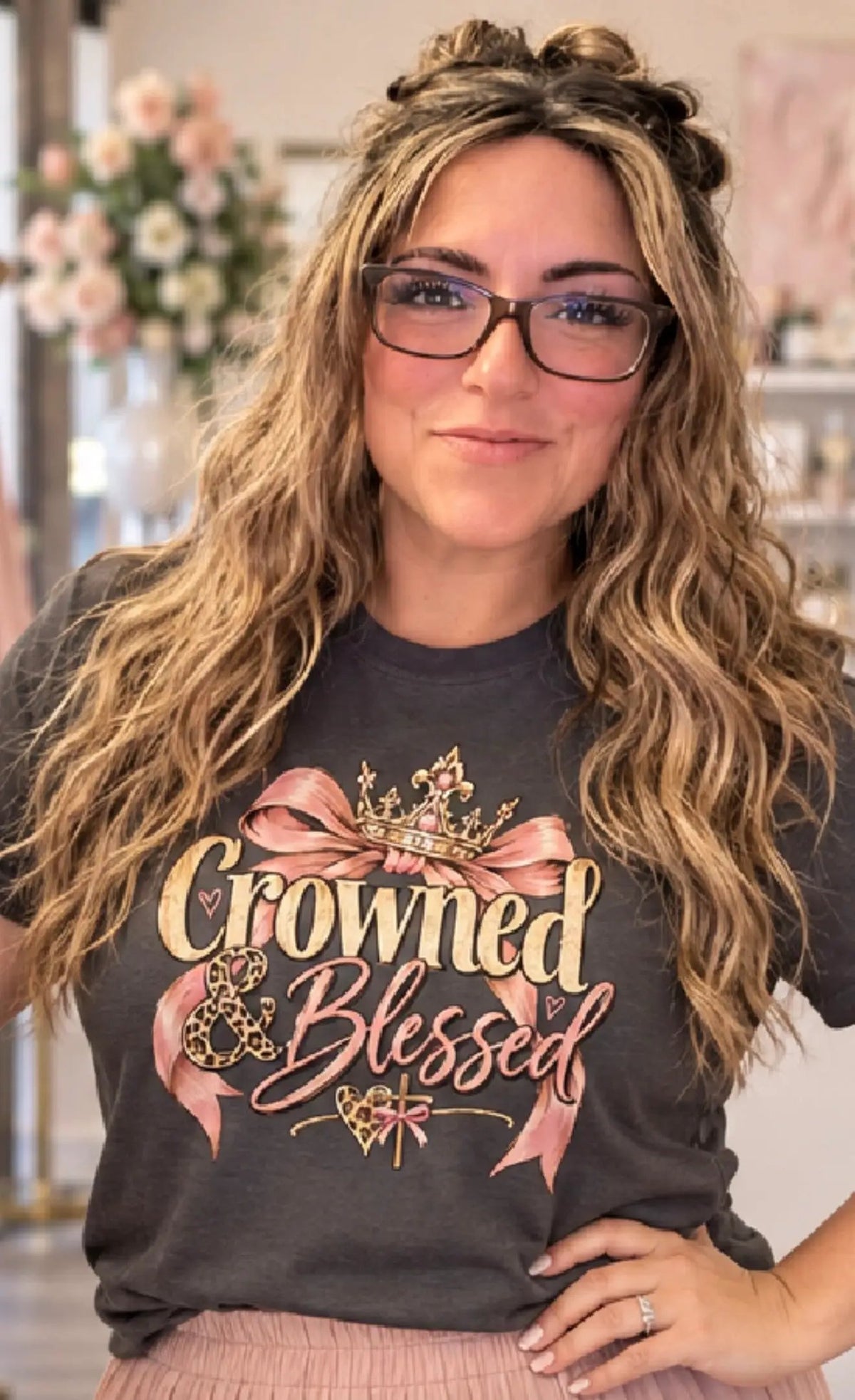 Crowned And Blessed Faith Inspired Religious Women Apparel Gift Set by Knitted Grace Boutique