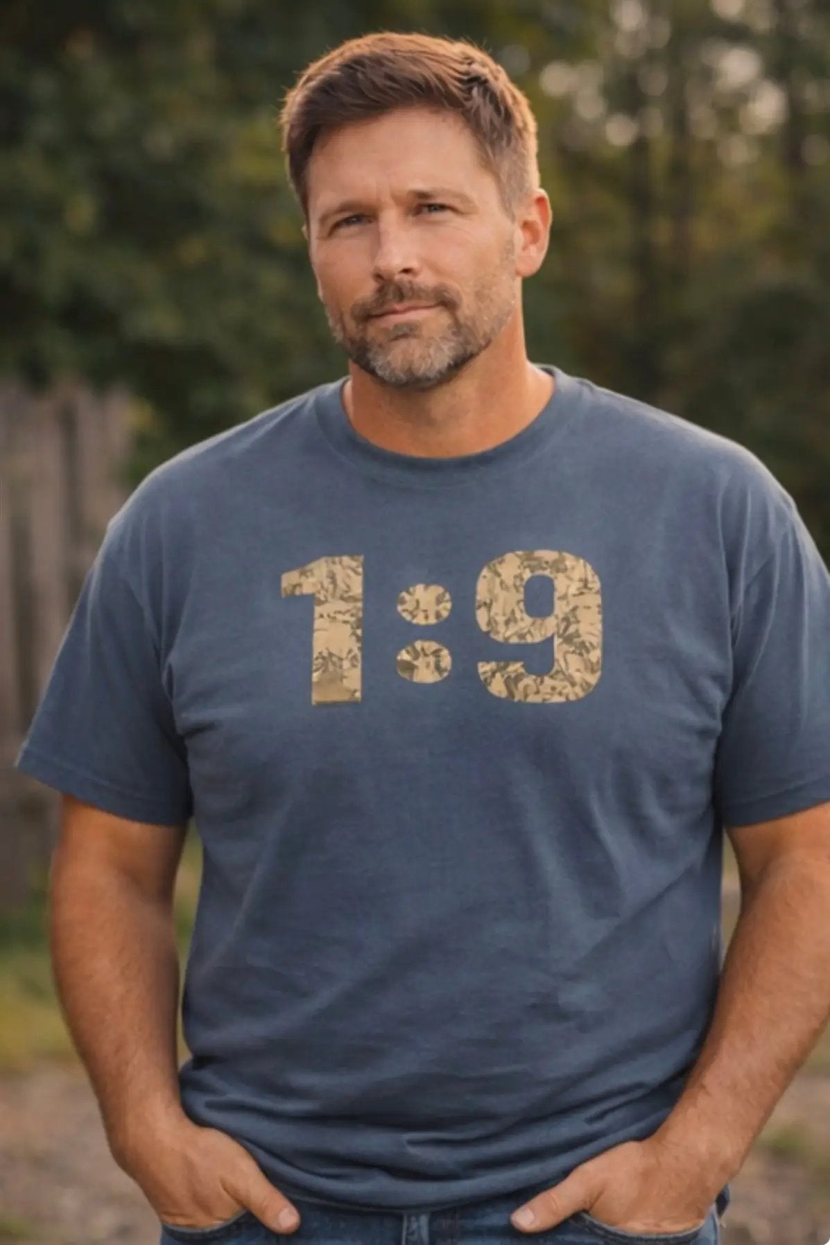 1:9 in Camo Mens T Shirt by Knitted Grace Boutique