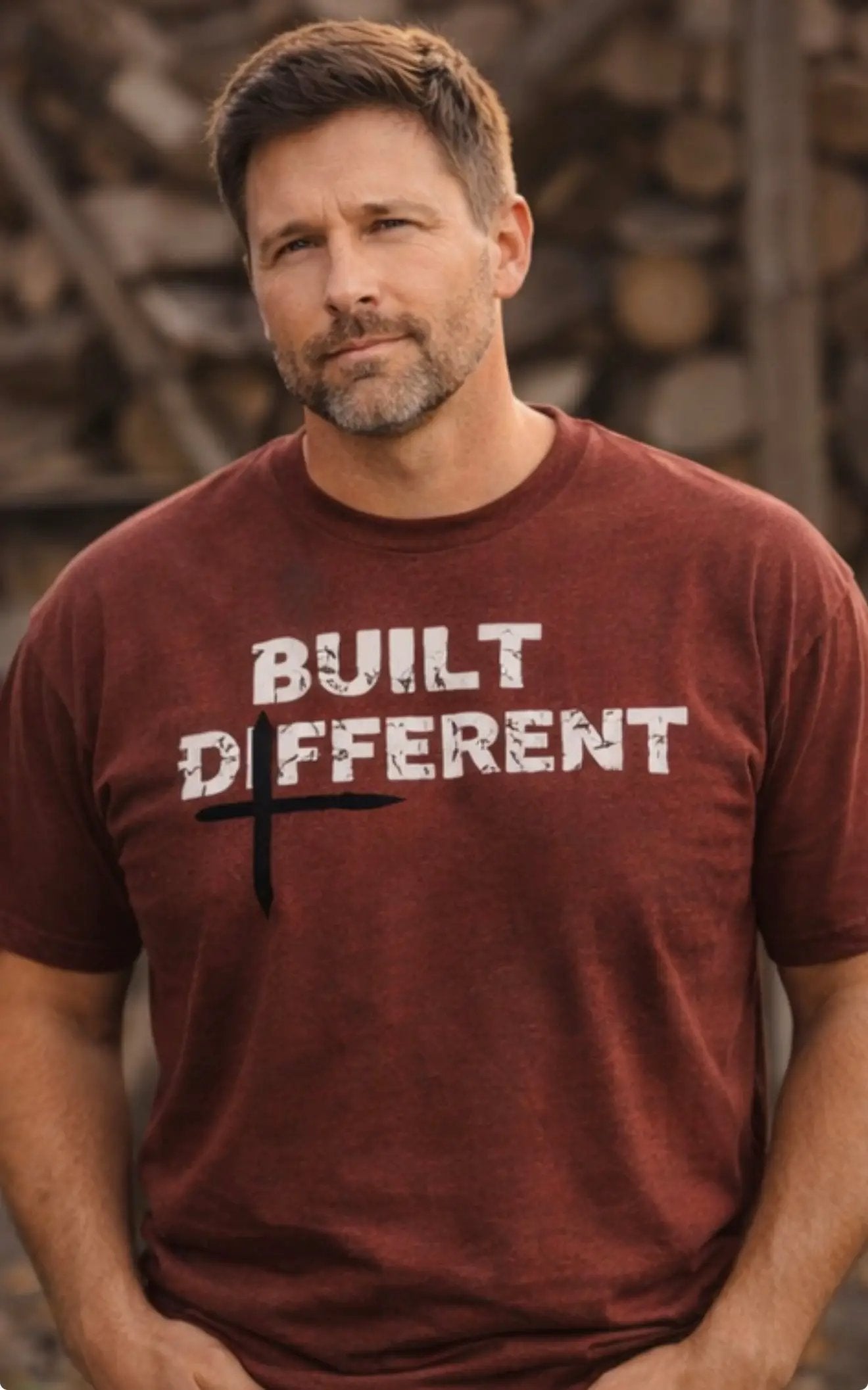 Built Different Mens T Shirt by Knitted Grace Boutique