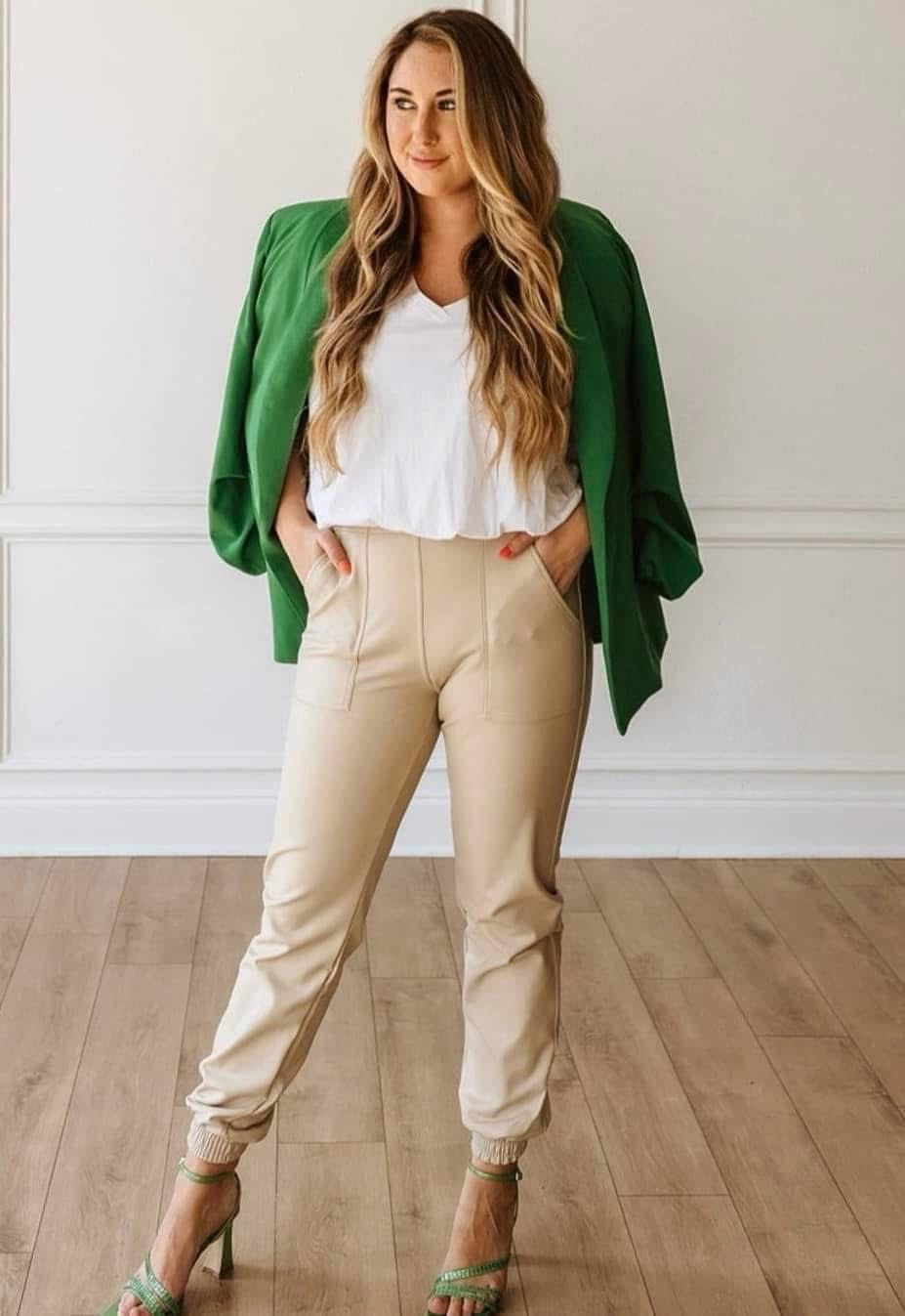Beige Vegan Joggers