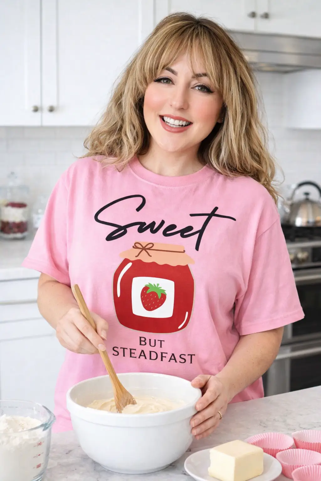 Sweet & Steadfast – Cherry Graphic Tee by Knitted Grace Boutique