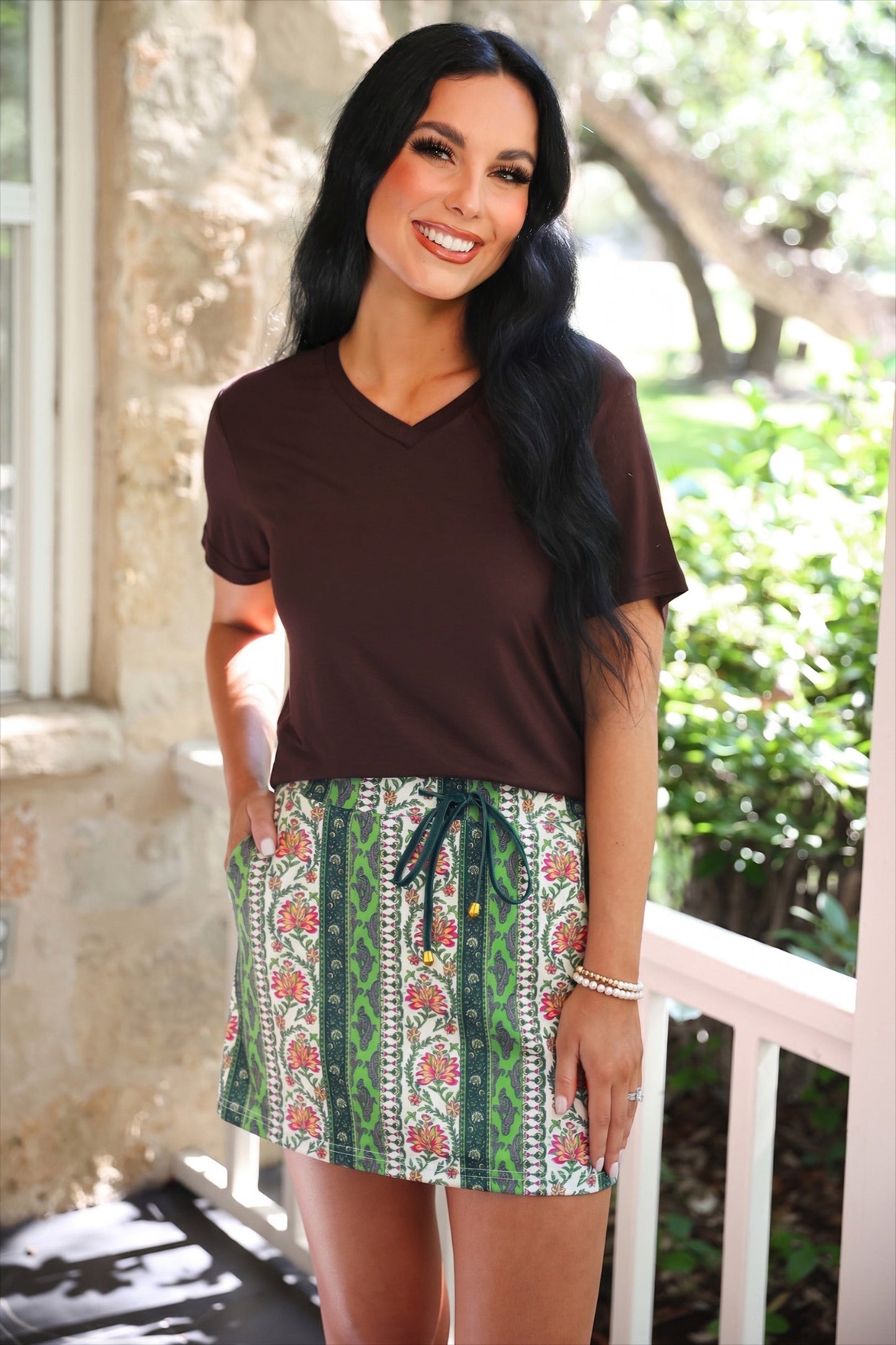 Paisley Manor Skort Preorder Boho Print With Rich Fall Tones