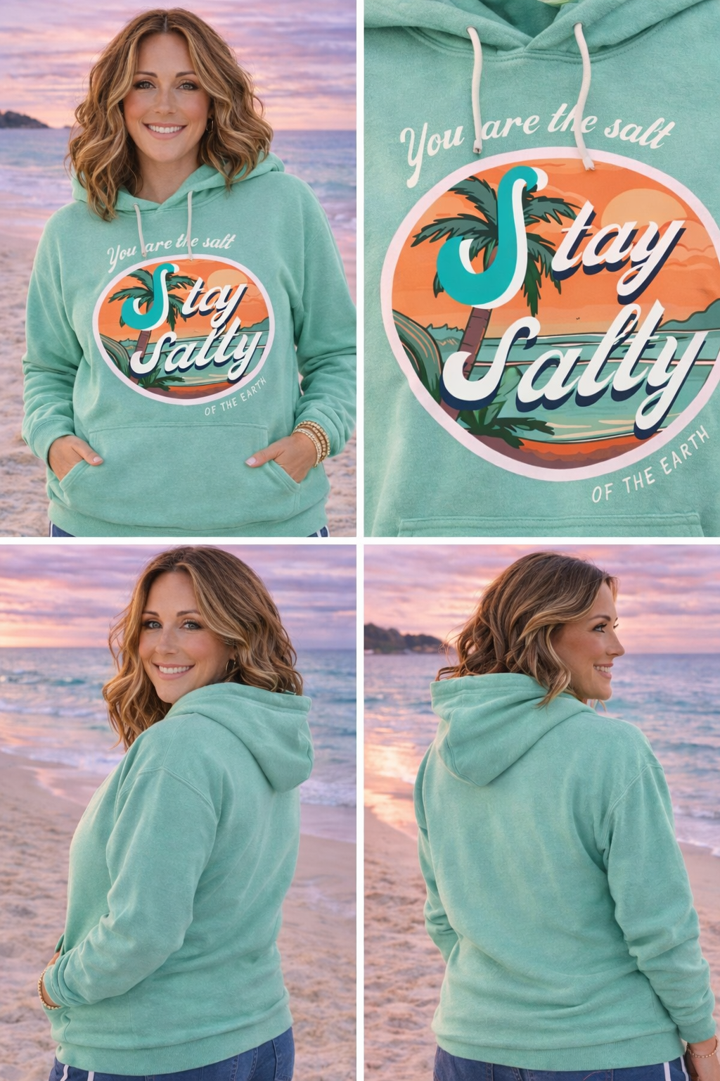Stay Salty Coastal Faith Hoodie Unisex