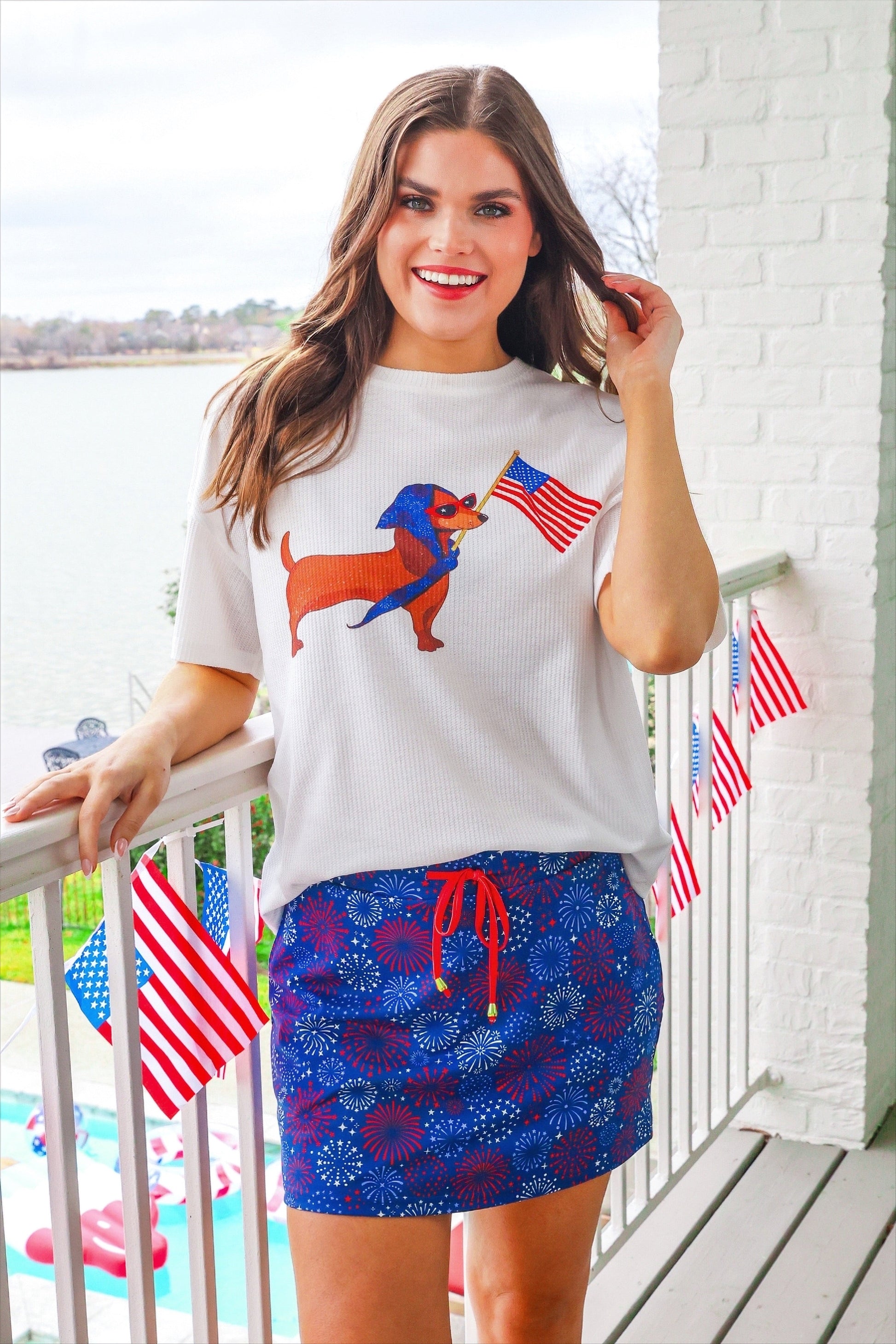 Red White and Boom Skort