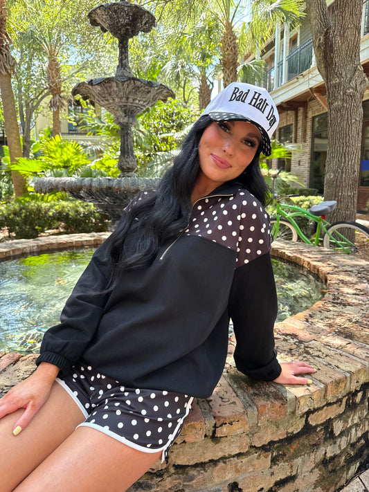 Mia Printed Pullover- After Dark Polka Dot by Jess Lea