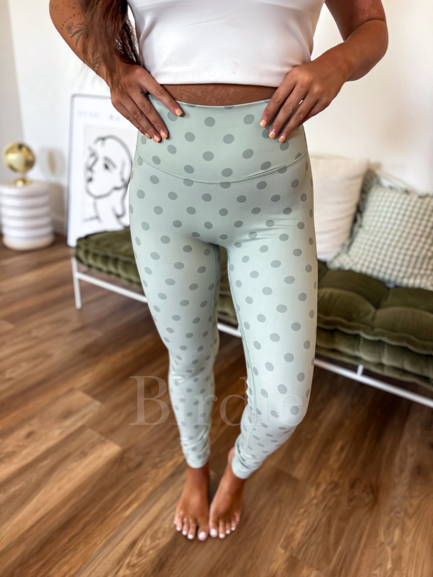 Birdie Sculpt Leggings | Pistachio Dot by Birdie