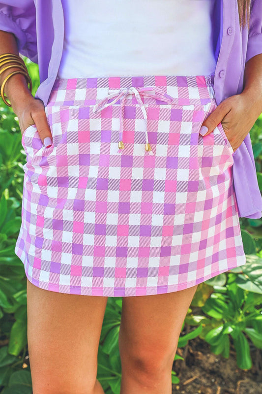 Sweet Beginnings Gingham Skort